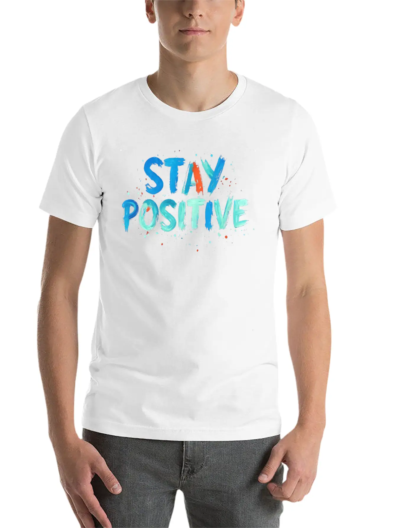 Stay Positive Soft Cotton Short Sleeve Tee ¨C Unisex Wardrobe Staple