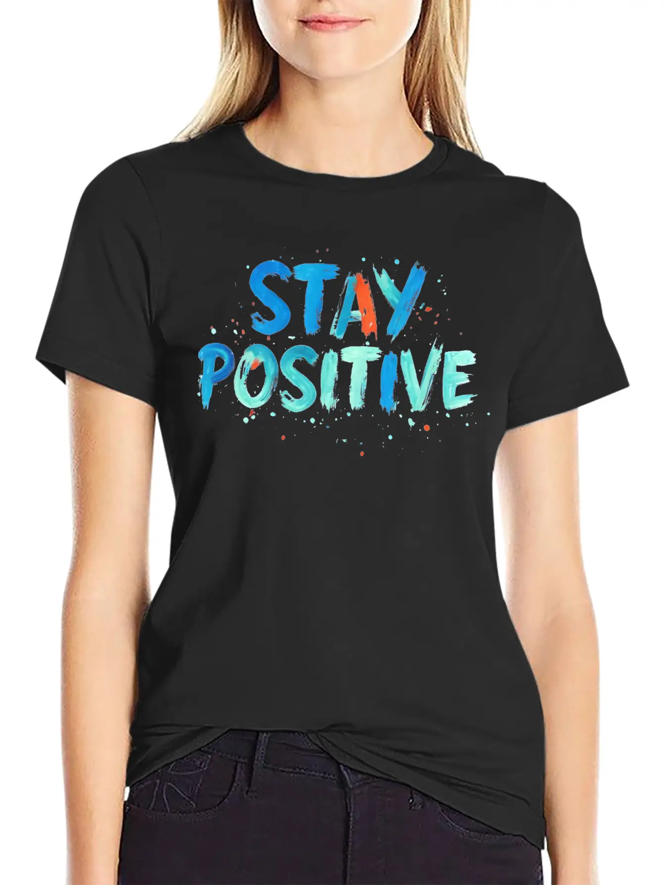 Stay Positive Soft Cotton Short Sleeve Tee ¨C Unisex Wardrobe Staple