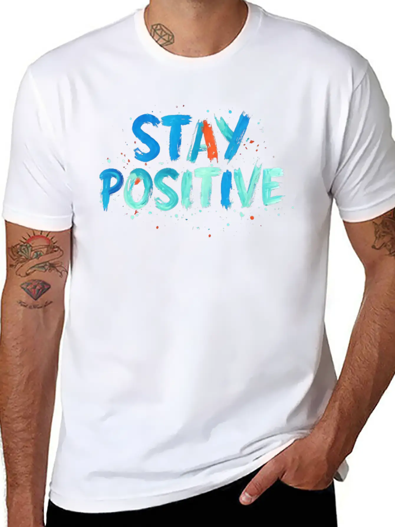Stay Positive Soft Cotton Short Sleeve Tee ¨C Unisex Wardrobe Staple