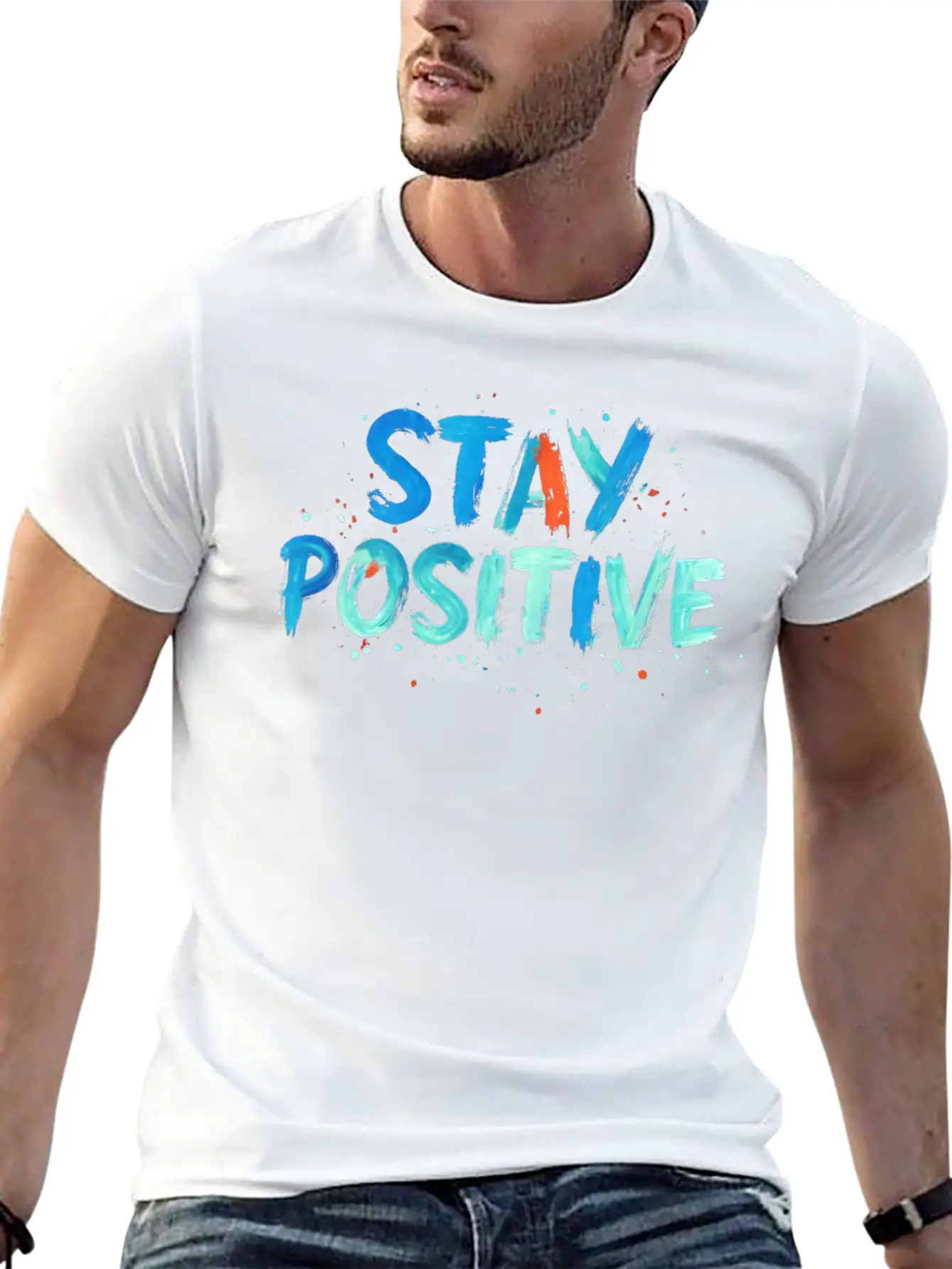 Stay Positive Soft Cotton Short Sleeve Tee ¨C Unisex Wardrobe Staple