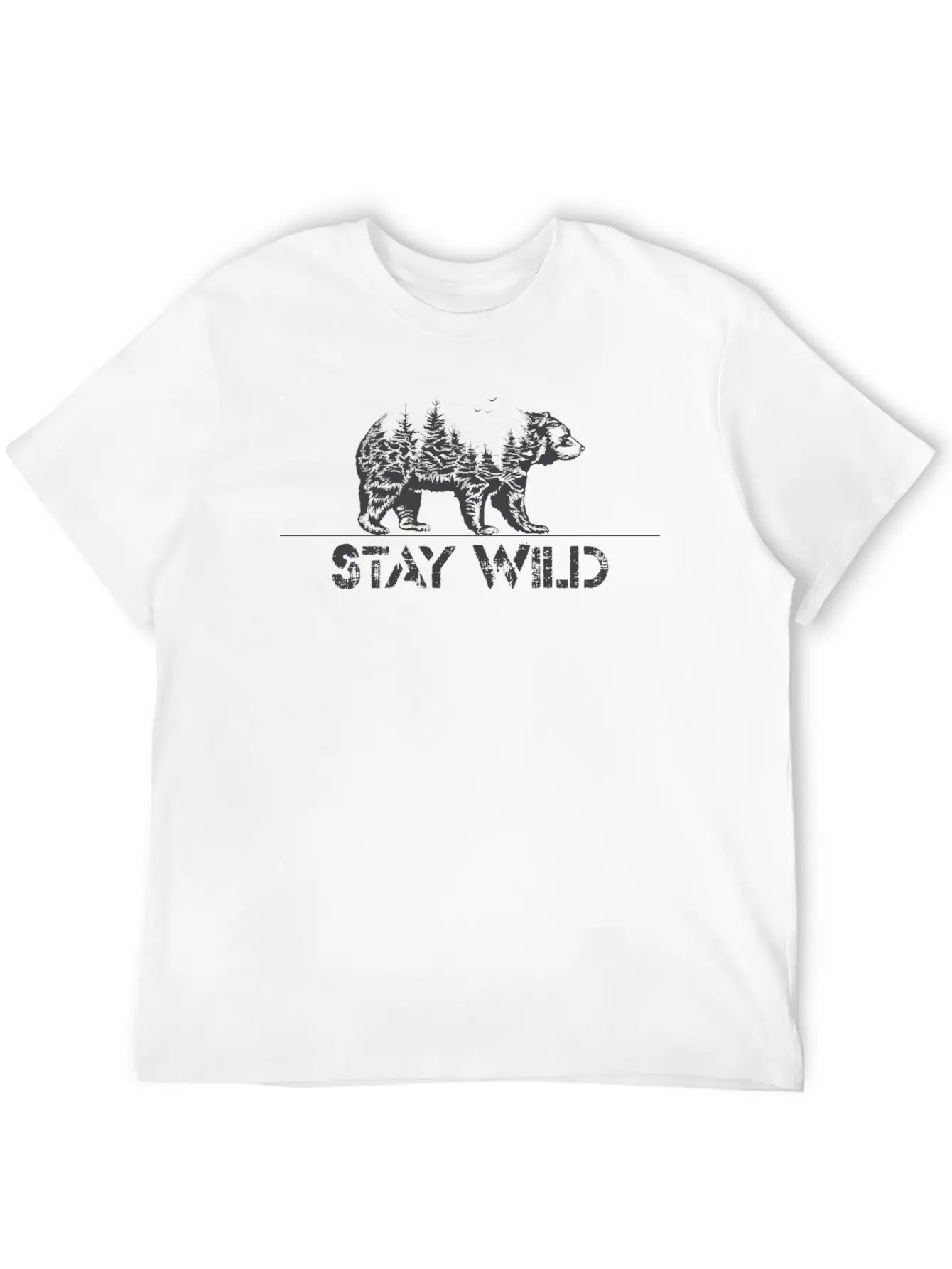 Stay Wild Basic Graphic T-Shirt ¨C Daily Comfort In Soft Cotton