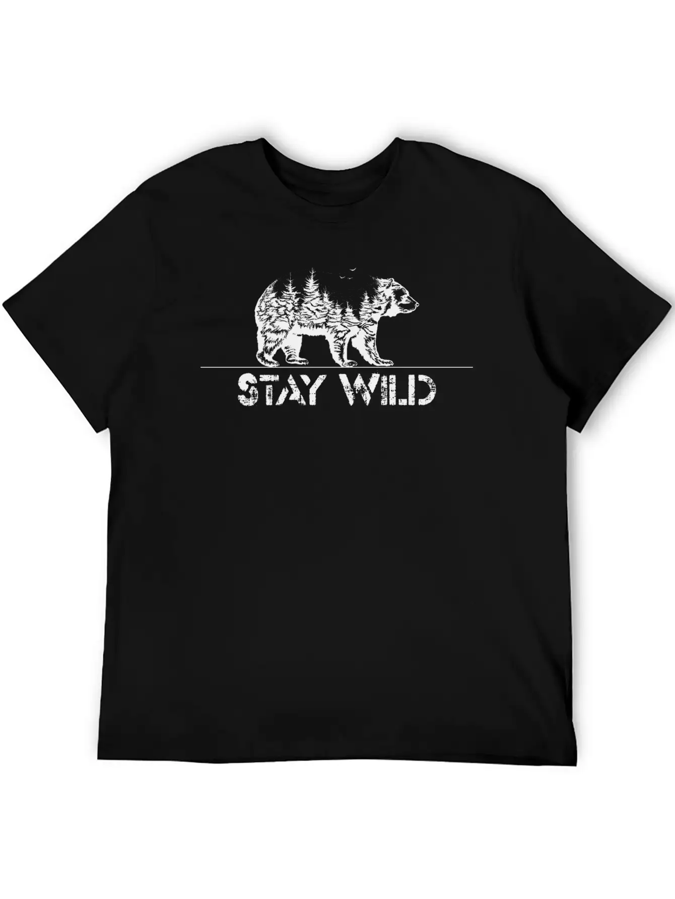 Stay Wild Basic Graphic T-Shirt ¨C Daily Comfort In Soft Cotton