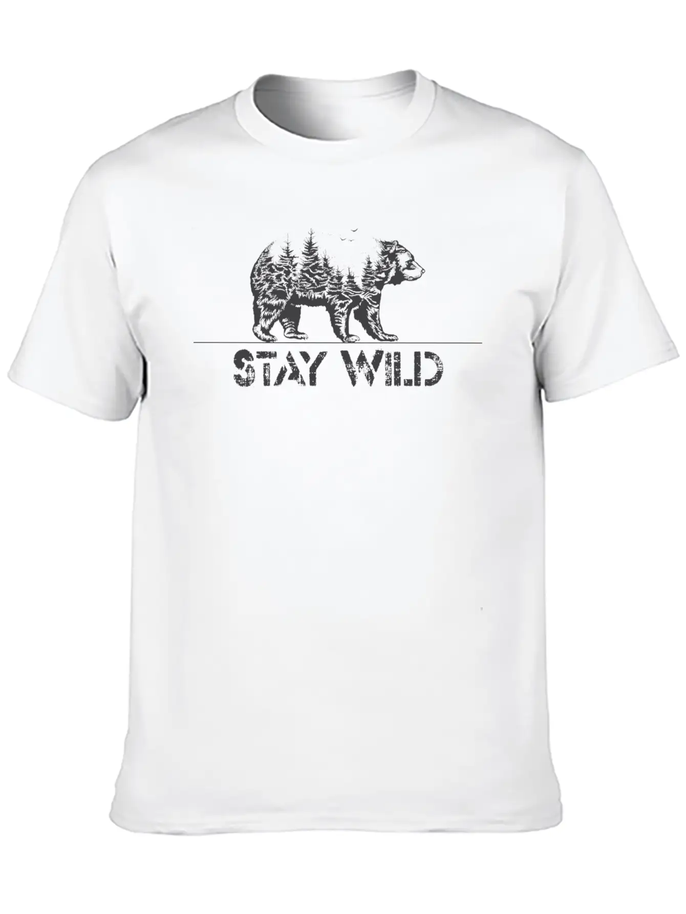 Stay Wild Basic Graphic T-Shirt ¨C Daily Comfort In Soft Cotton