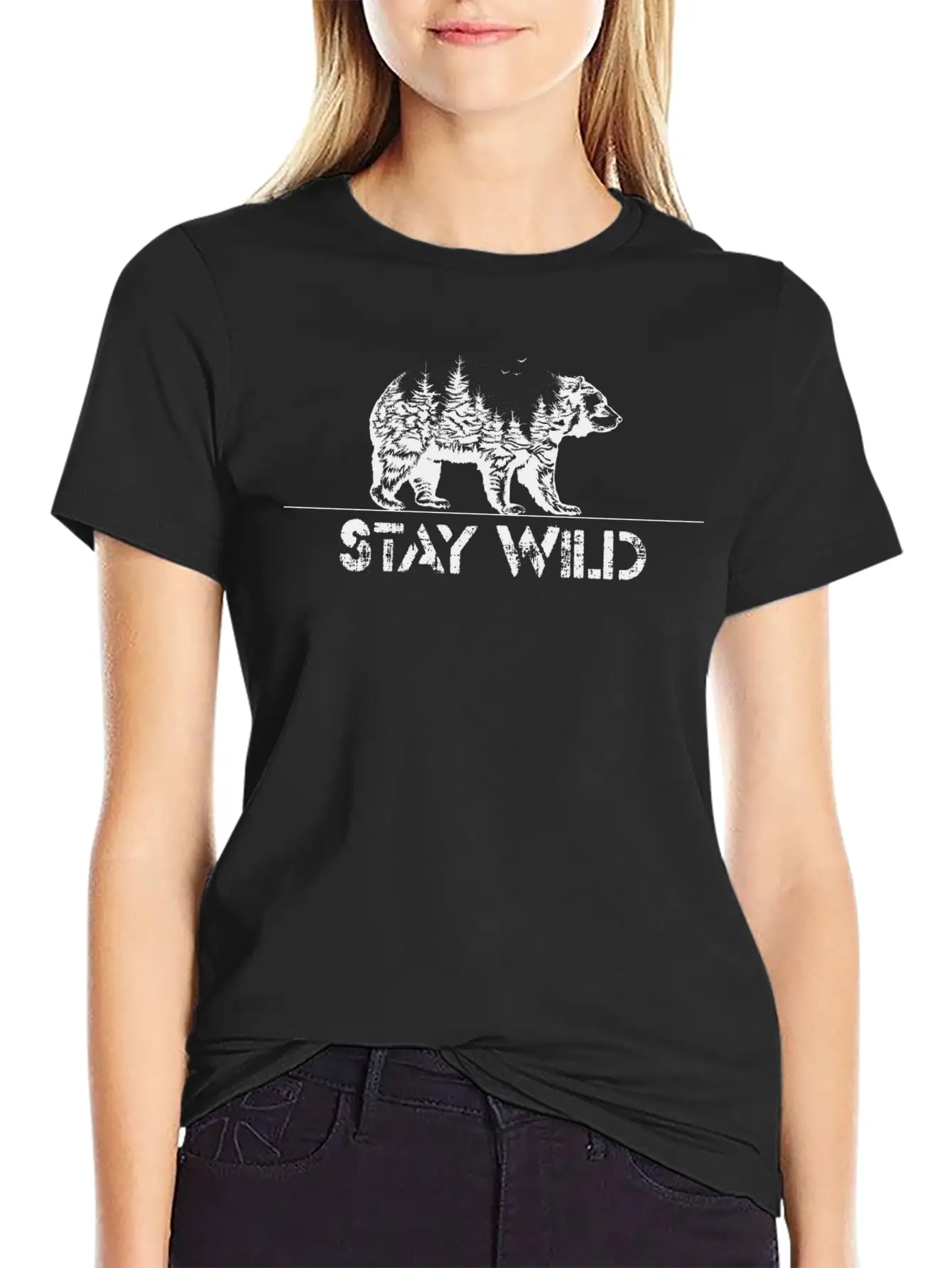Stay Wild Basic Graphic T-Shirt ¨C Daily Comfort In Soft Cotton