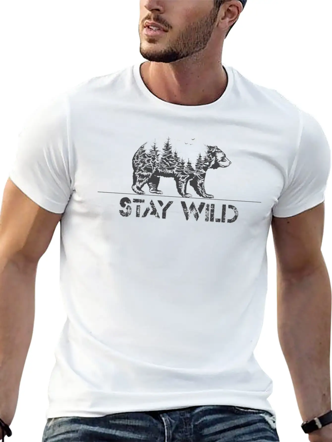 Stay Wild Basic Graphic T-Shirt ¨C Daily Comfort In Soft Cotton