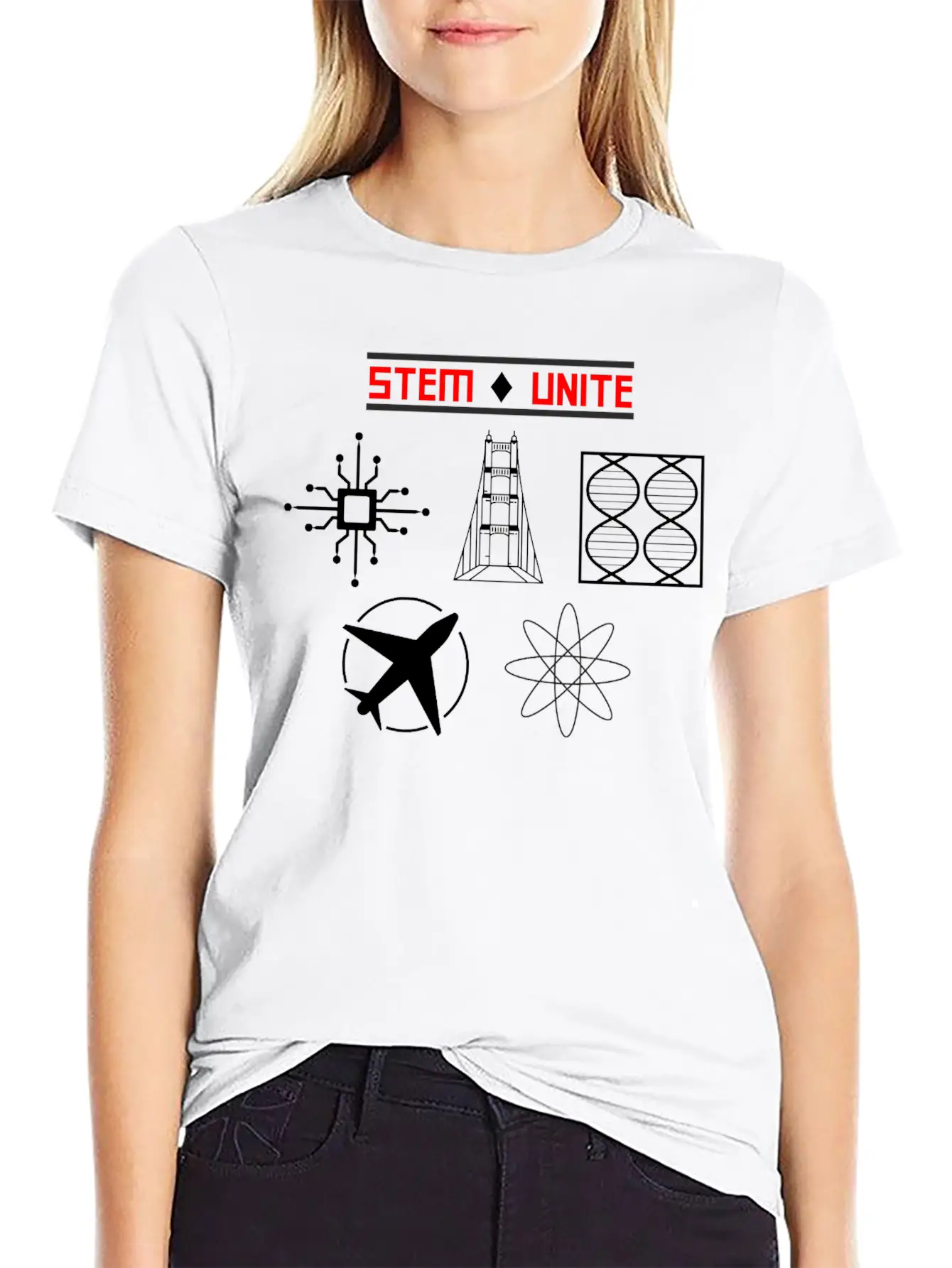STEM UNITE Female Engineer Soft Cotton Short Sleeve Tee ¨C Unisex Wardrobe Staple