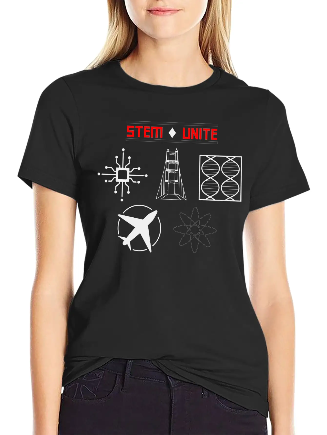 STEM UNITE Female Engineer Soft Cotton Short Sleeve Tee ¨C Unisex Wardrobe Staple