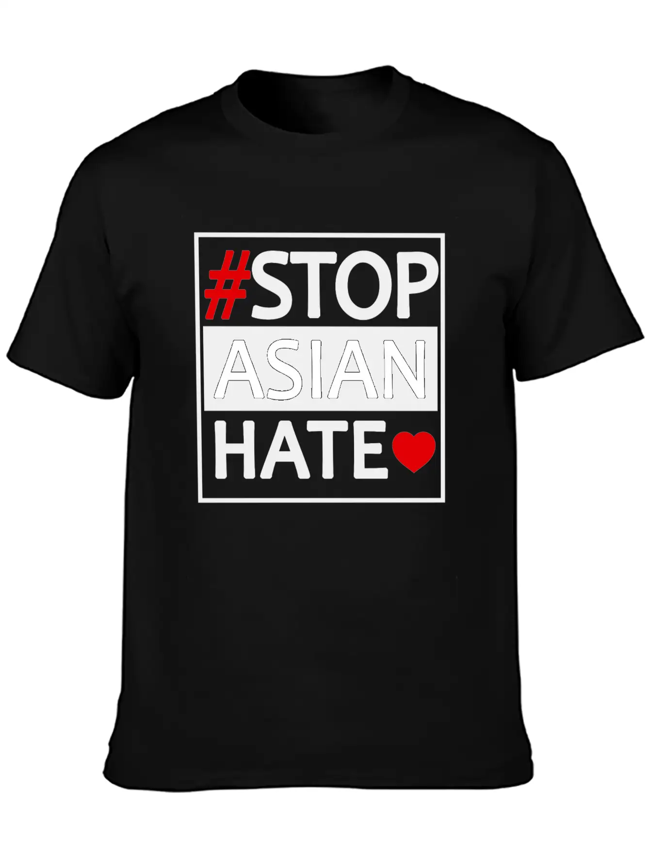 STOP ASIAN HATE Basic Graphic T-Shirt ¨C Daily Comfort In Soft Cotton