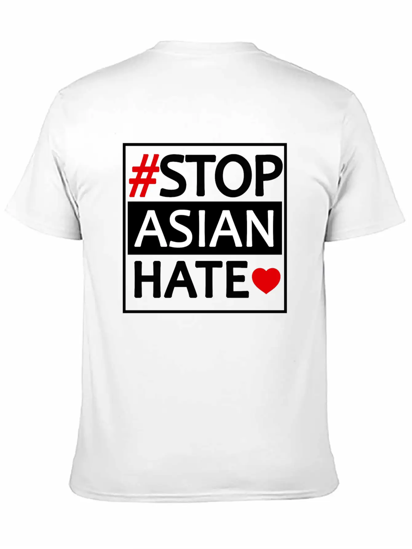 STOP ASIAN HATE Basic Graphic T-Shirt ¨C Daily Comfort In Soft Cotton