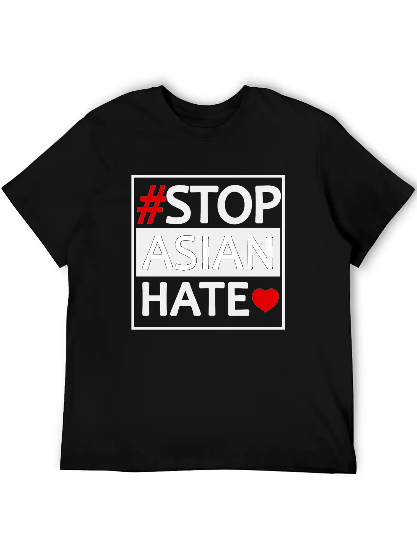 STOP ASIAN HATE Basic Graphic T-Shirt ¨C Daily Comfort In Soft Cotton