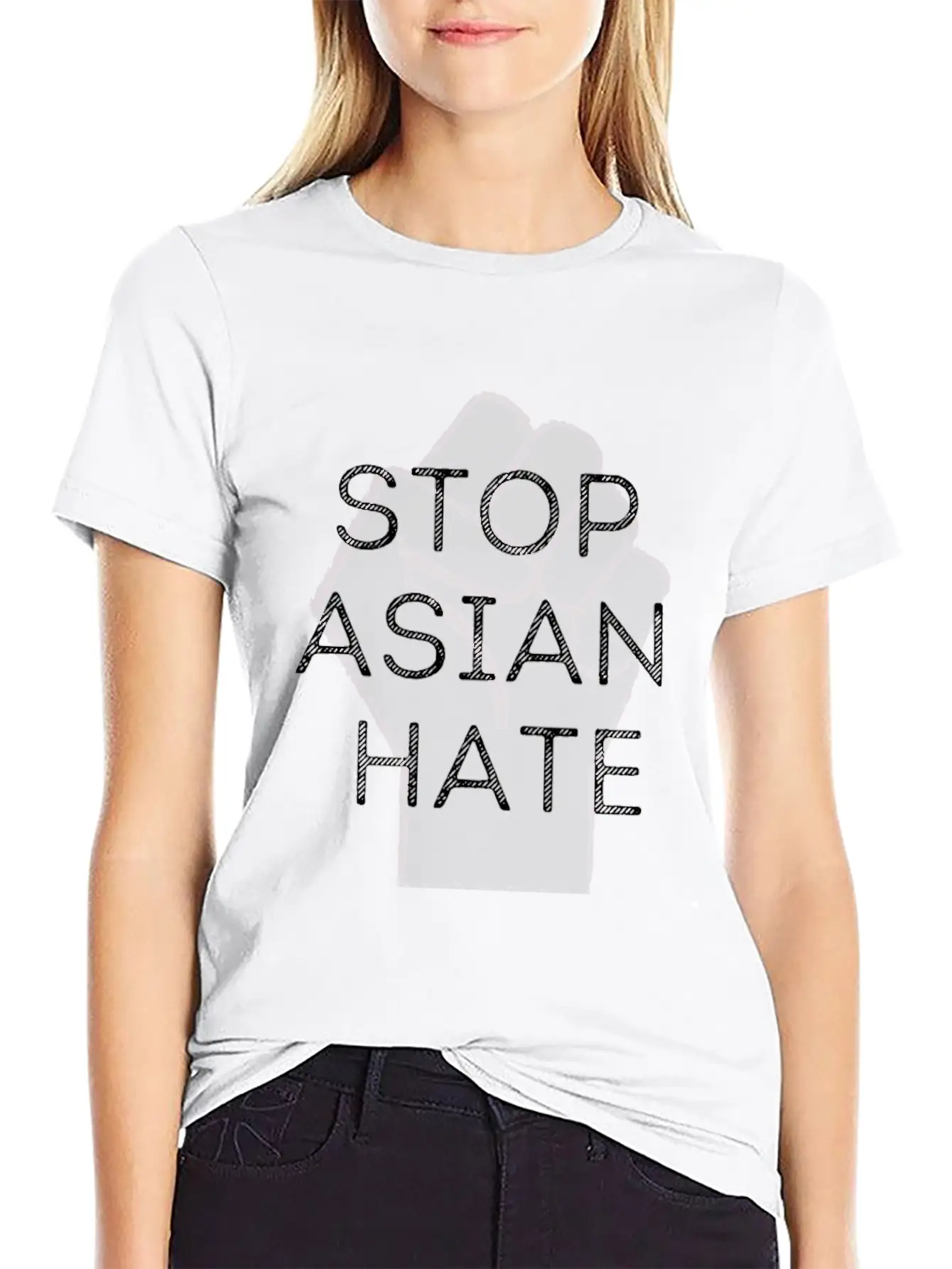 STOP ASIAN HATE Soft Cotton Short Sleeve Tee ¨C Unisex Wardrobe Staple