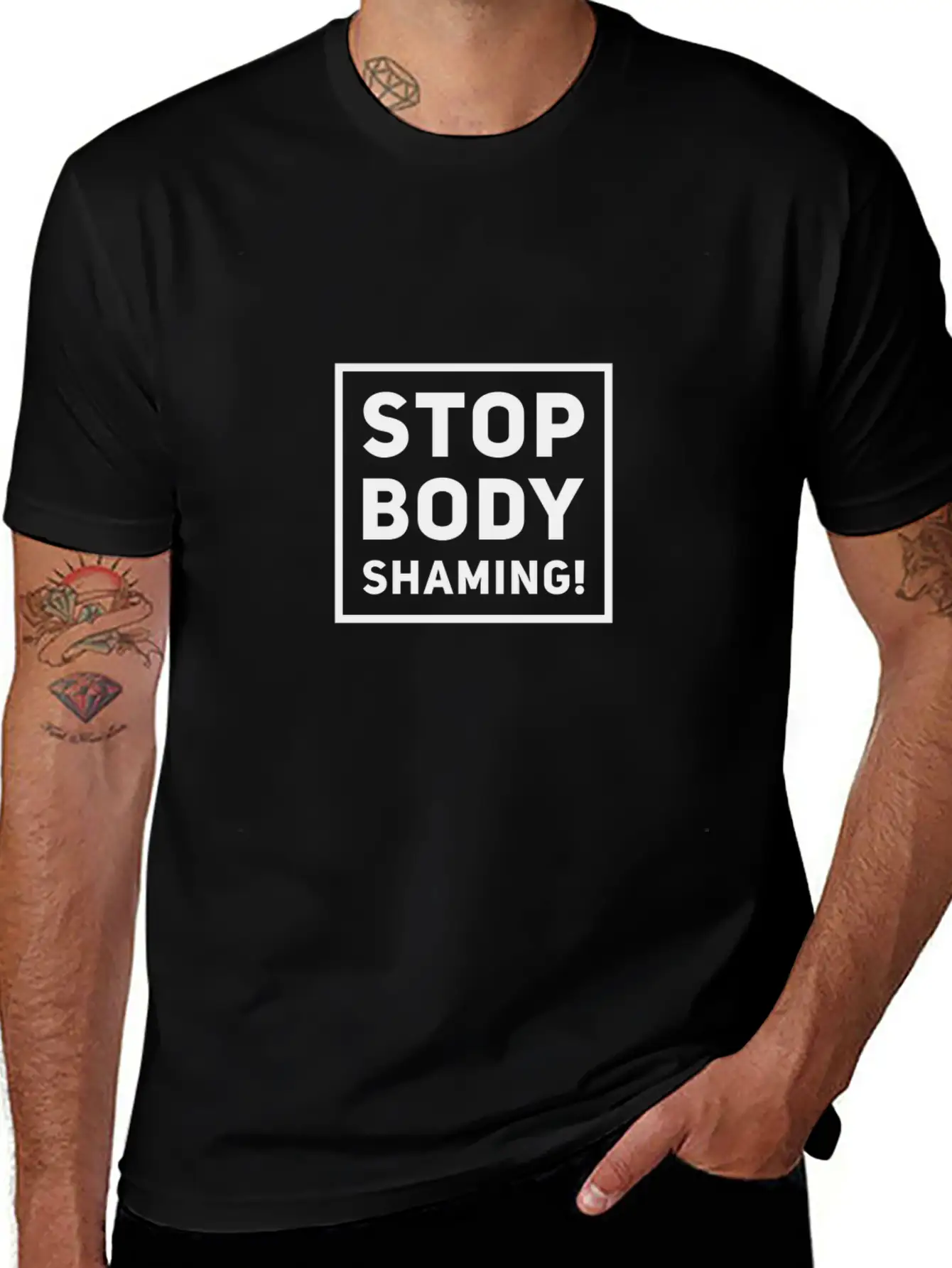 Stop Body Shaming Fat Shaming Gift Idea Basic Graphic T-Shirt ¨C Daily Comfort In Soft Cotton