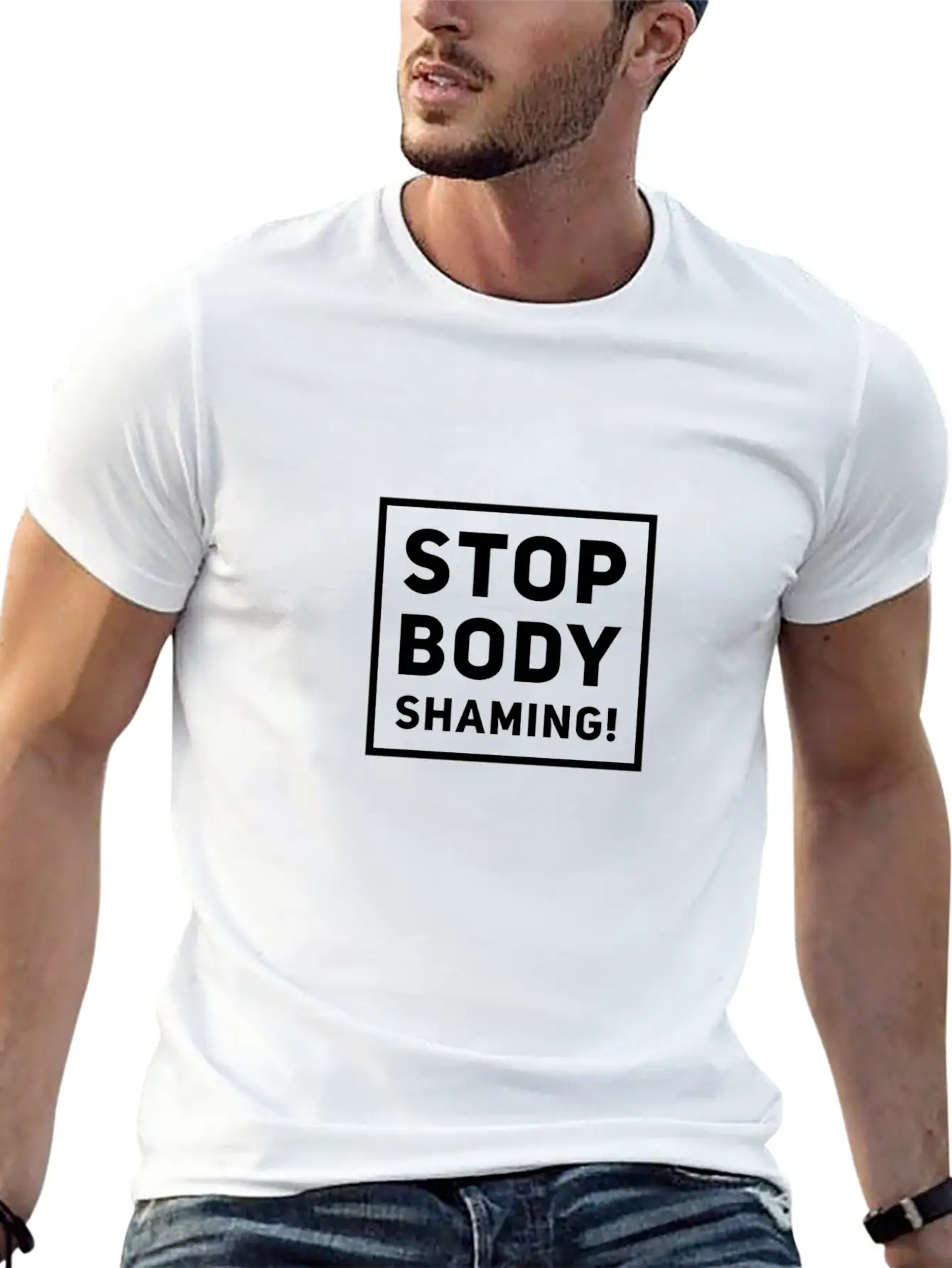 Stop Body Shaming Fat Shaming Gift Idea Basic Graphic T-Shirt ¨C Daily Comfort In Soft Cotton