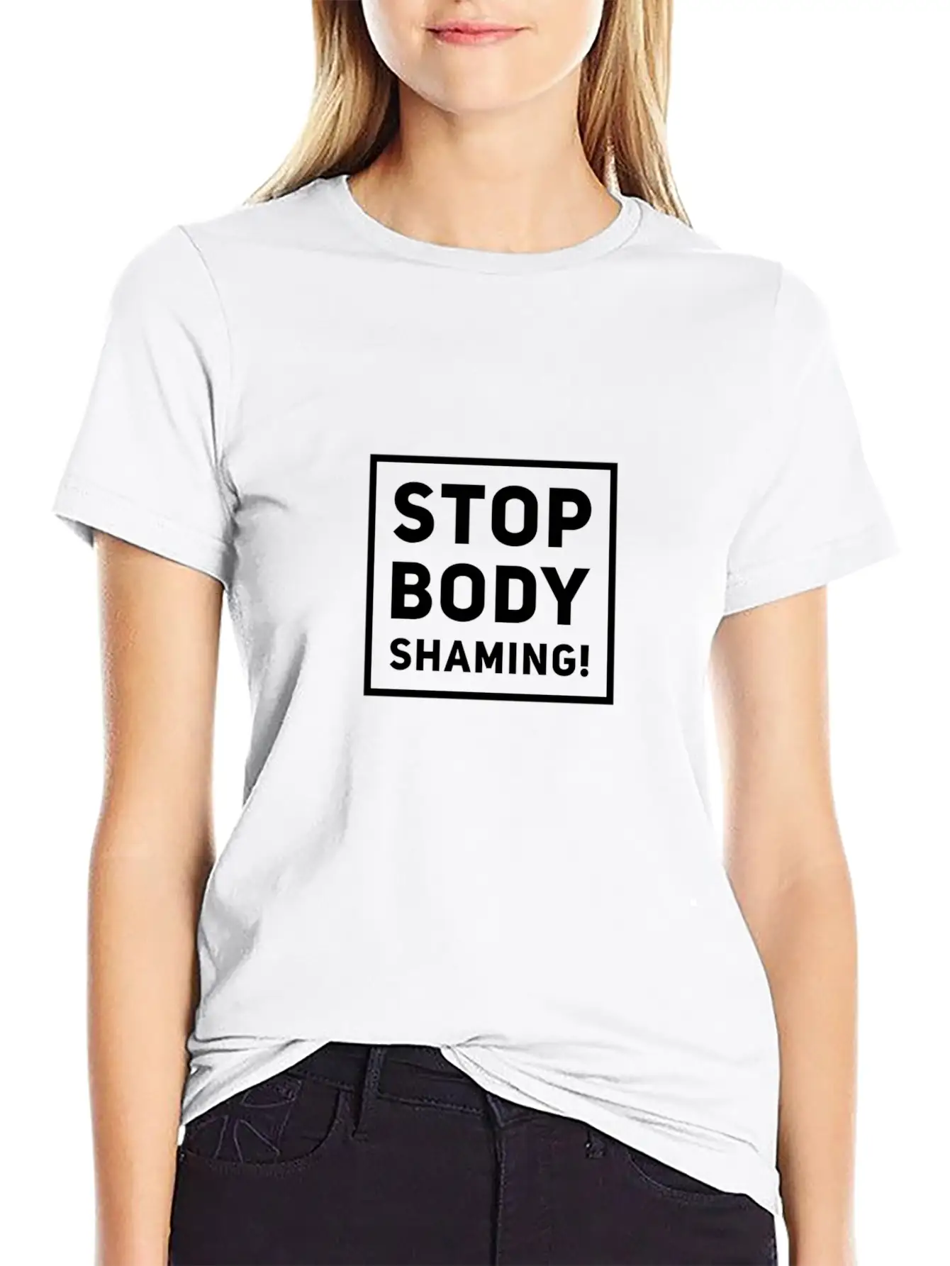 Stop Body Shaming Fat Shaming Gift Idea Basic Graphic T-Shirt ¨C Daily Comfort In Soft Cotton