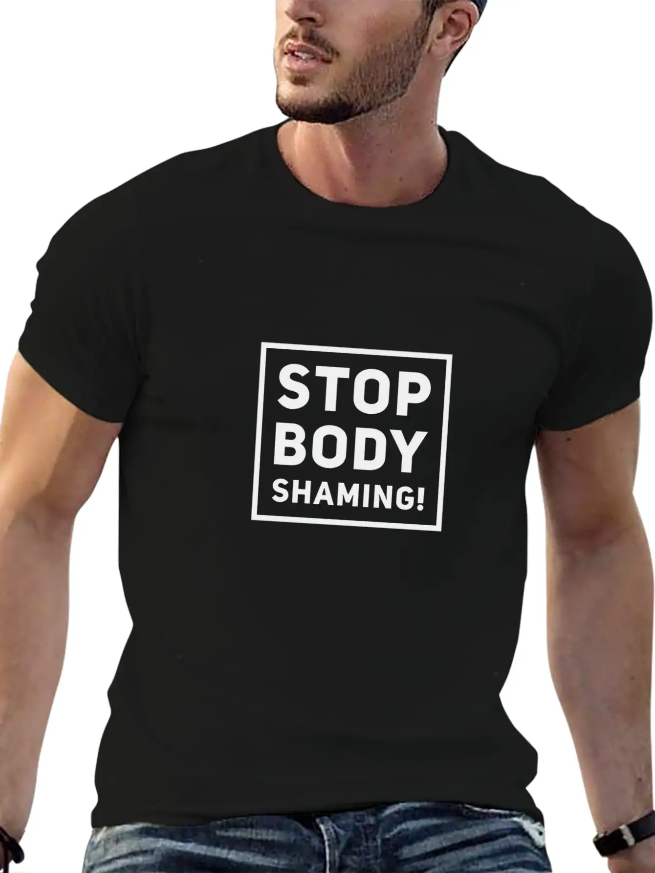 Stop Body Shaming Fat Shaming Gift Idea Basic Graphic T-Shirt ¨C Daily Comfort In Soft Cotton