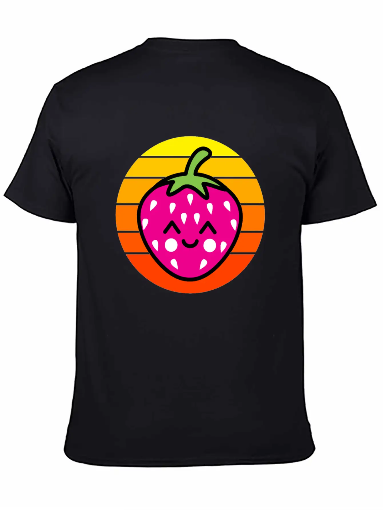 Strawberry Sunset Basic Graphic T-Shirt ¨C Daily Comfort In Soft Cotton