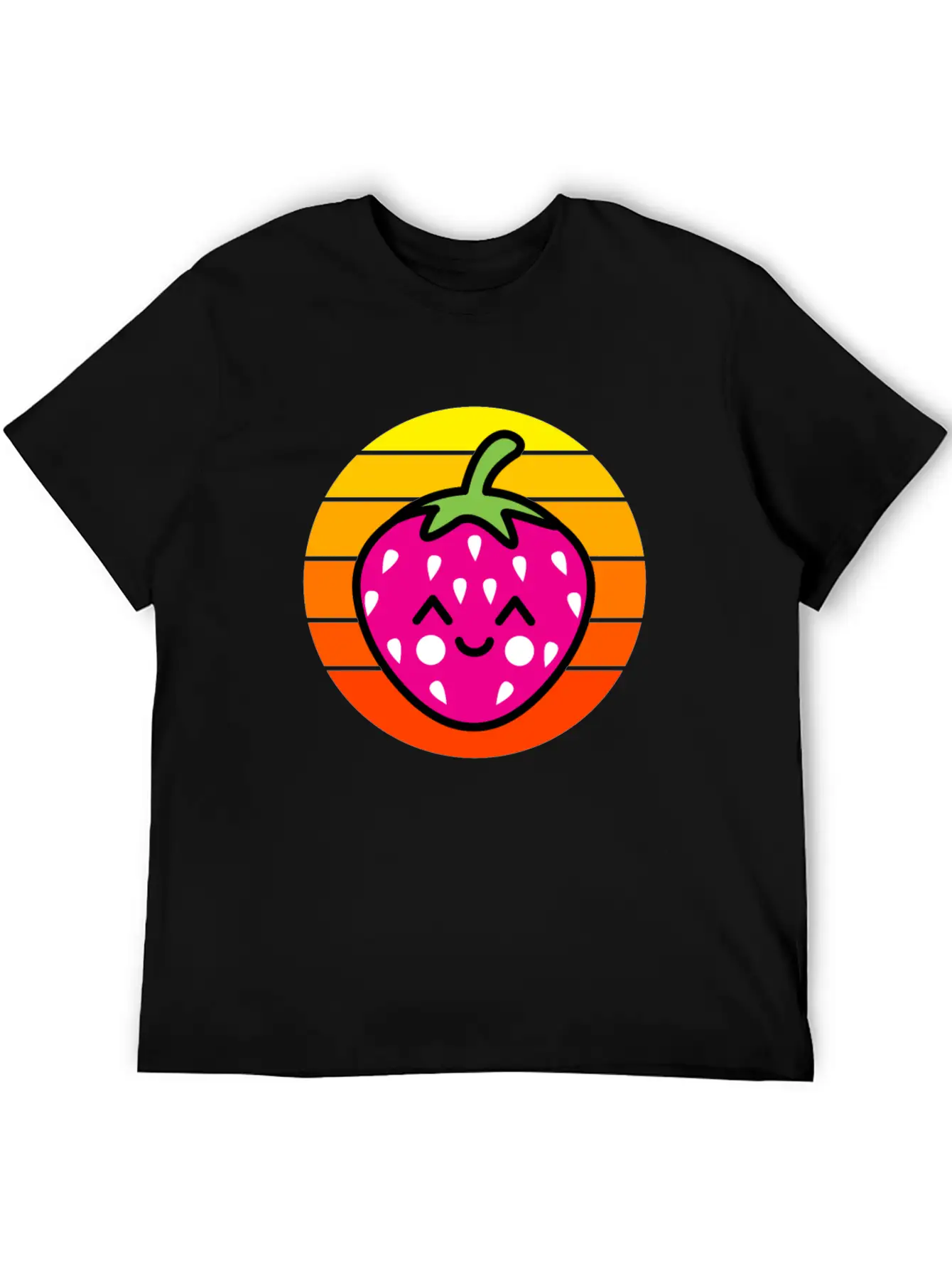 Strawberry Sunset Basic Graphic T-Shirt ¨C Daily Comfort In Soft Cotton