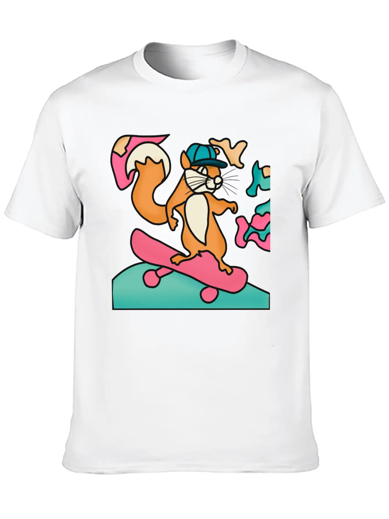 Street Retro Squirrel On Skateboard | Funny Unisex Casual T-Shirt ¨C Clean Design For Daily Comfort
