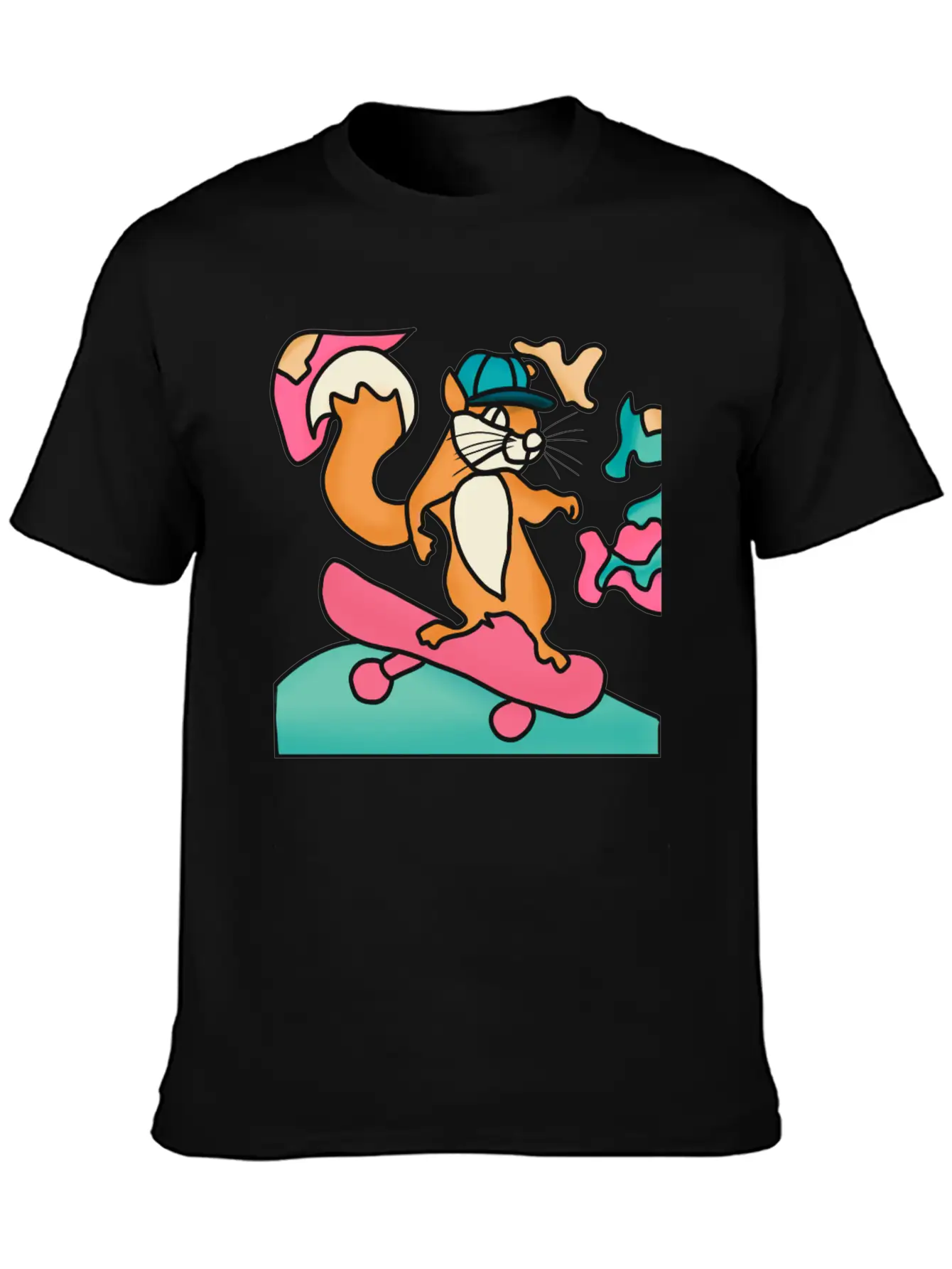 Street Retro Squirrel On Skateboard | Funny Unisex Casual T-Shirt ¨C Clean Design For Daily Comfort