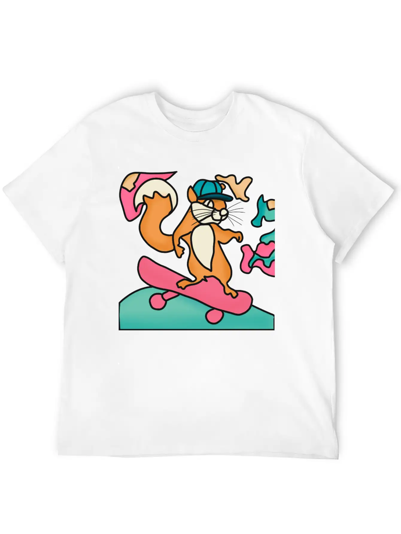 Street Retro Squirrel On Skateboard | Funny Unisex Casual T-Shirt ¨C Clean Design For Daily Comfort