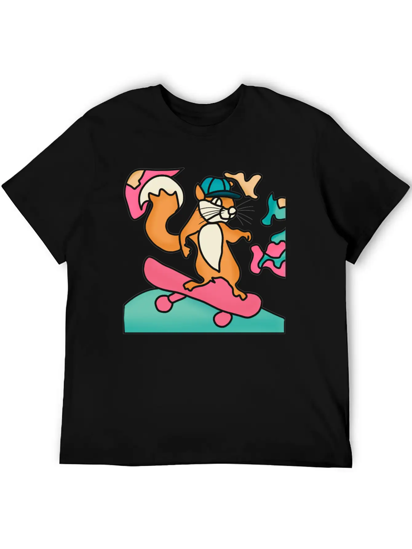 Street Retro Squirrel On Skateboard | Funny Unisex Casual T-Shirt ¨C Clean Design For Daily Comfort
