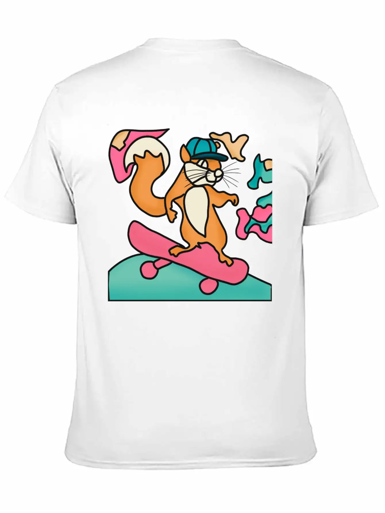 Street Retro Squirrel On Skateboard | Funny Unisex Casual T-Shirt ¨C Clean Design For Daily Comfort