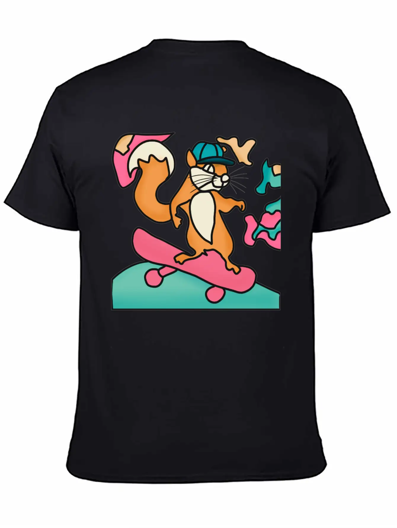 Street Retro Squirrel On Skateboard | Funny Unisex Casual T-Shirt ¨C Clean Design For Daily Comfort
