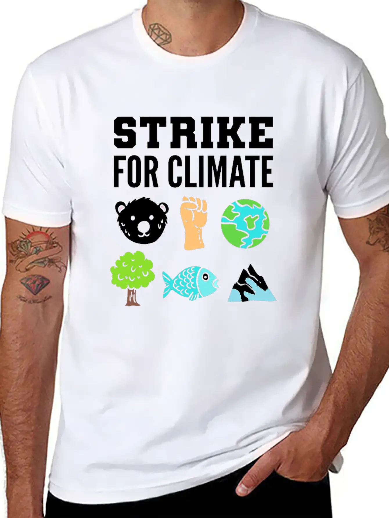 Strike For Climate Eco-Friendly Advocates Gift Essential Cotton Tee For Daily Outfits ¨C Unisex Style