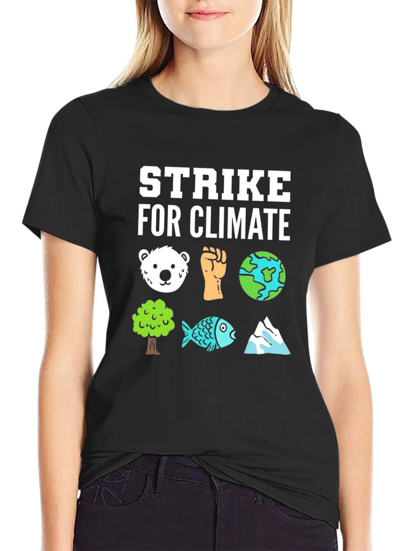 Strike For Climate Eco-Friendly Advocates Gift Essential Cotton Tee For Daily Outfits ¨C Unisex Style