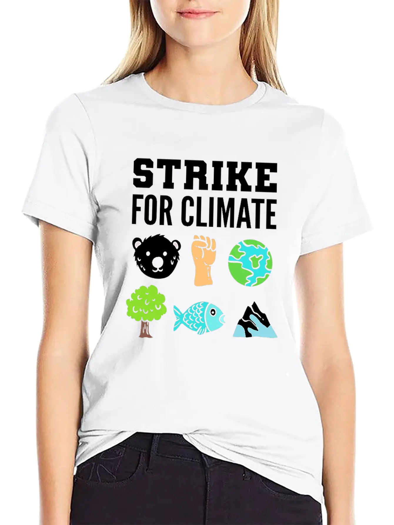 Strike For Climate Eco-Friendly Advocates Gift Essential Cotton Tee For Daily Outfits ¨C Unisex Style