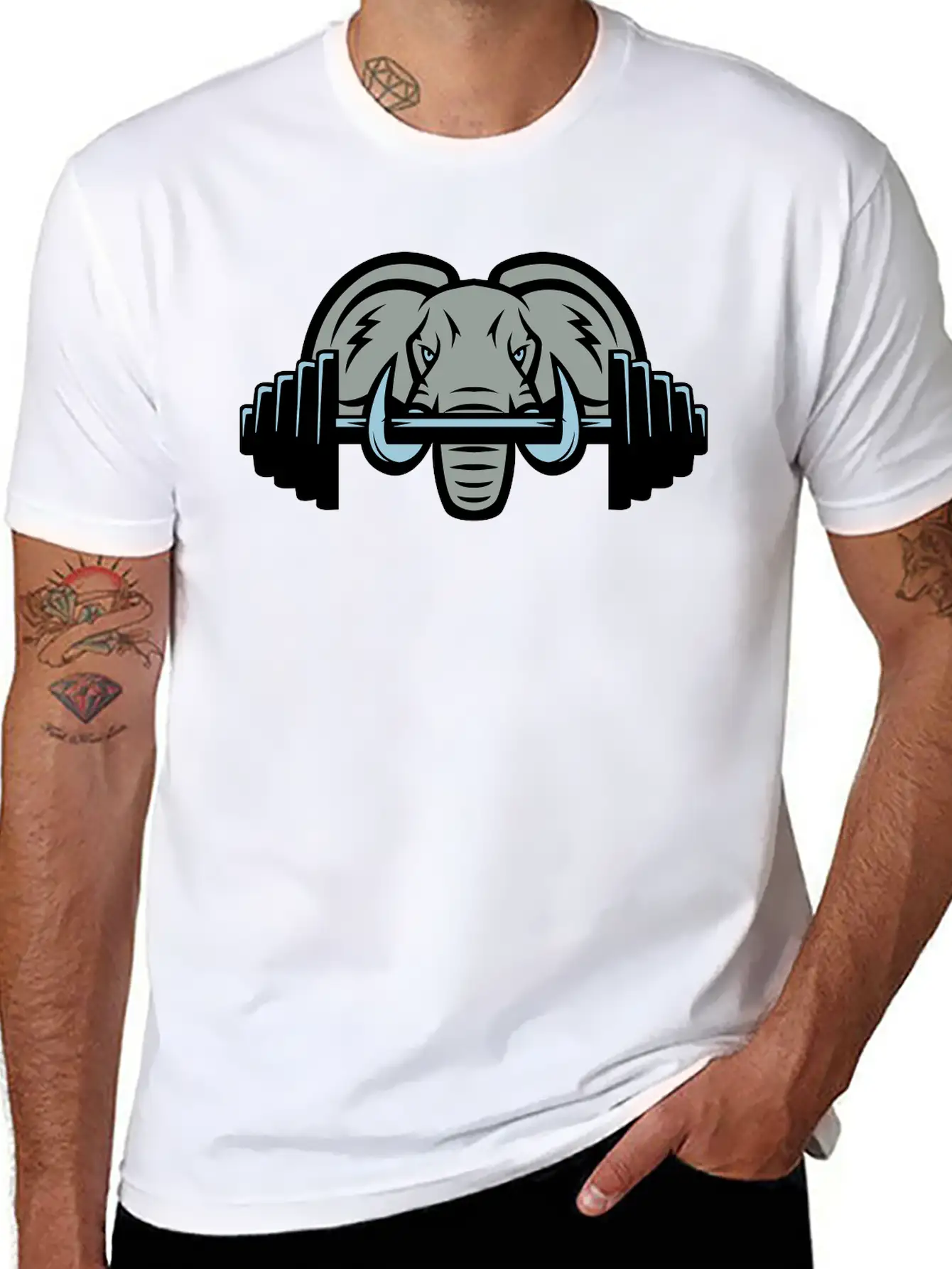 Strong Elephant Essential Cotton Tee For Daily Outfits ¨C Unisex Style