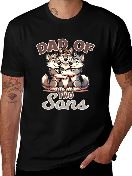 Strong Wolf With Wolf Child For A Dad Unisex Casual T-Shirt ¨C Clean Design For Daily Comfort