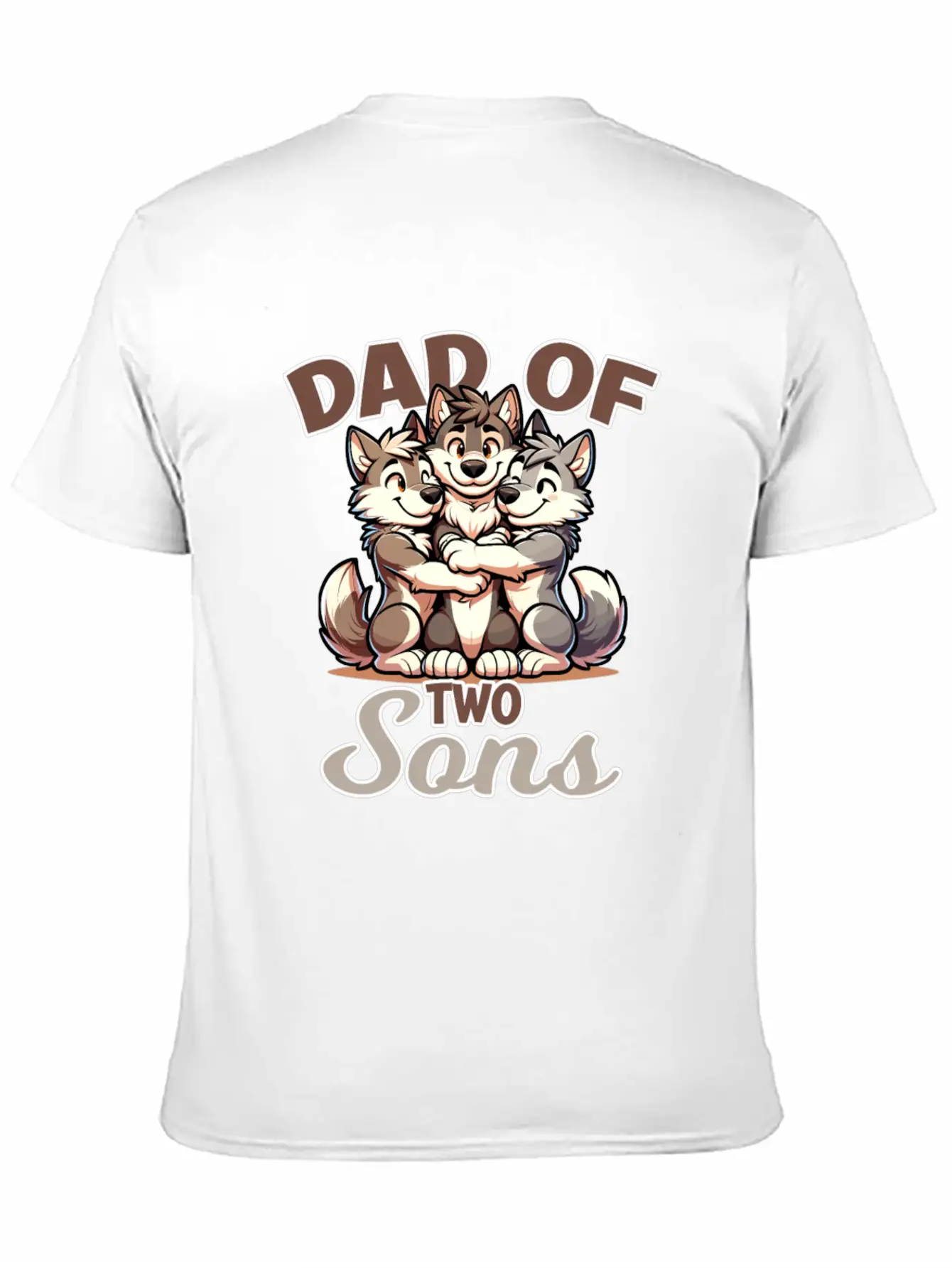 Strong Wolf With Wolf Child For A Dad Unisex Casual T-Shirt ¨C Clean Design For Daily Comfort