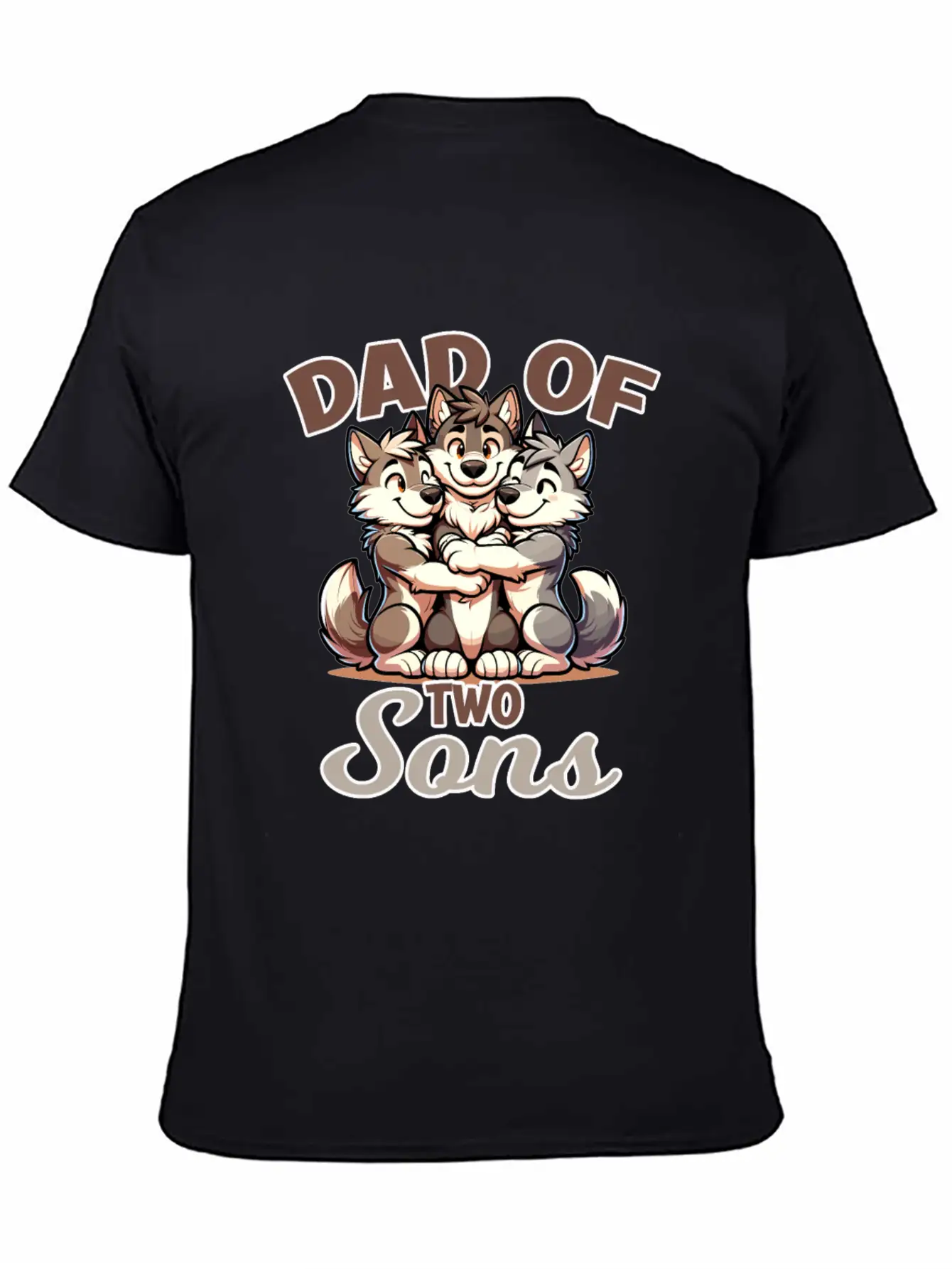 Strong Wolf With Wolf Child For A Dad Unisex Casual T-Shirt ¨C Clean Design For Daily Comfort