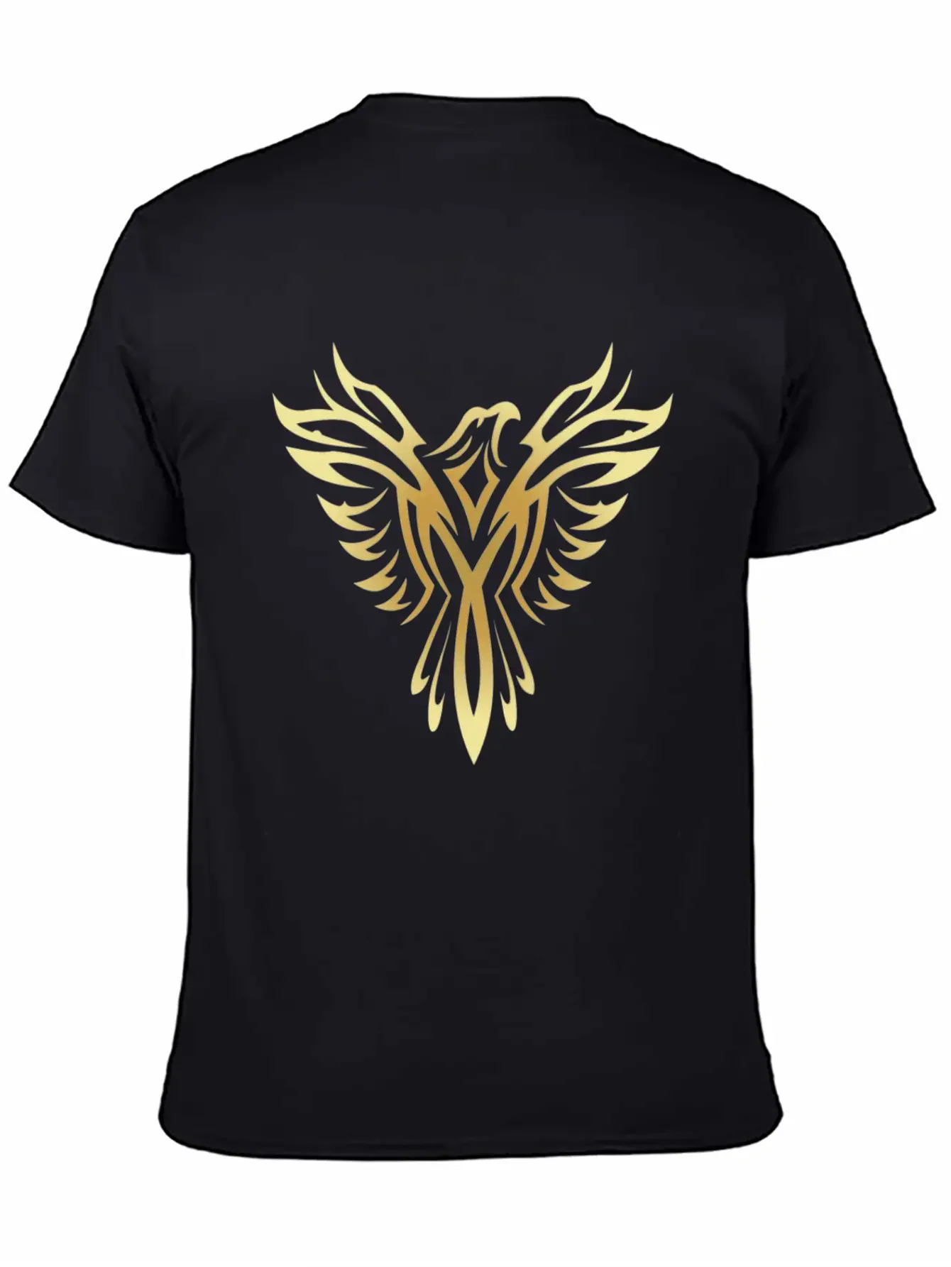 Stylish Gold Phoenix Mythical Bird Rising Born Unisex Casual T-Shirt ¨C Clean Design For Daily Comfort
