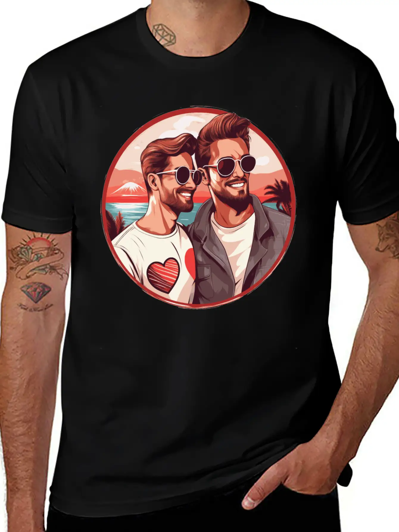 Stylish LGBT Gay Valentines Outfit Idea For Gays Essential Cotton Tee For Daily Outfits ¨C Unisex Style