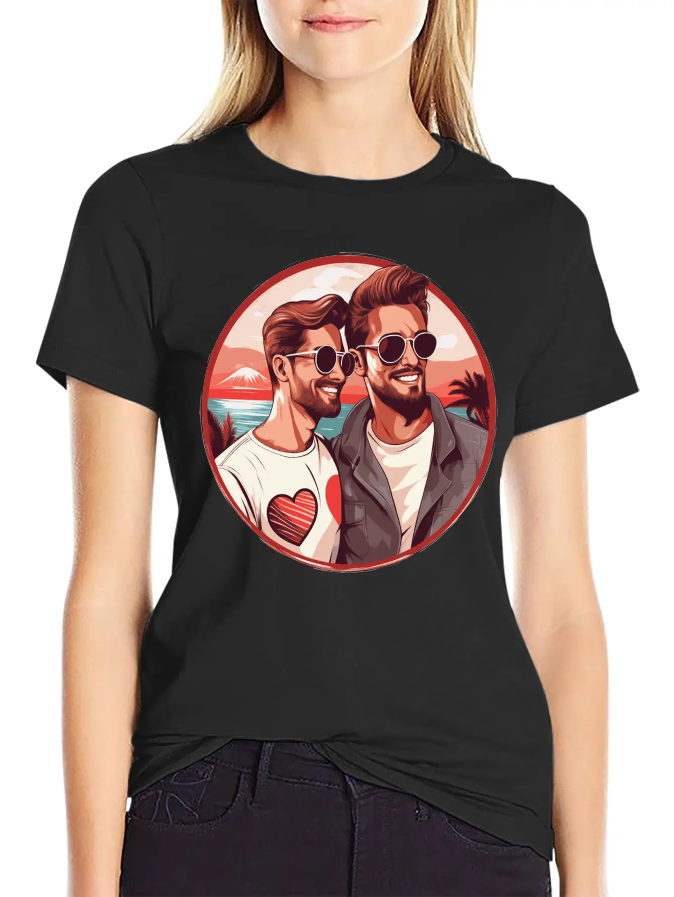Stylish LGBT Gay Valentines Outfit Idea For Gays Essential Cotton Tee For Daily Outfits ¨C Unisex Style
