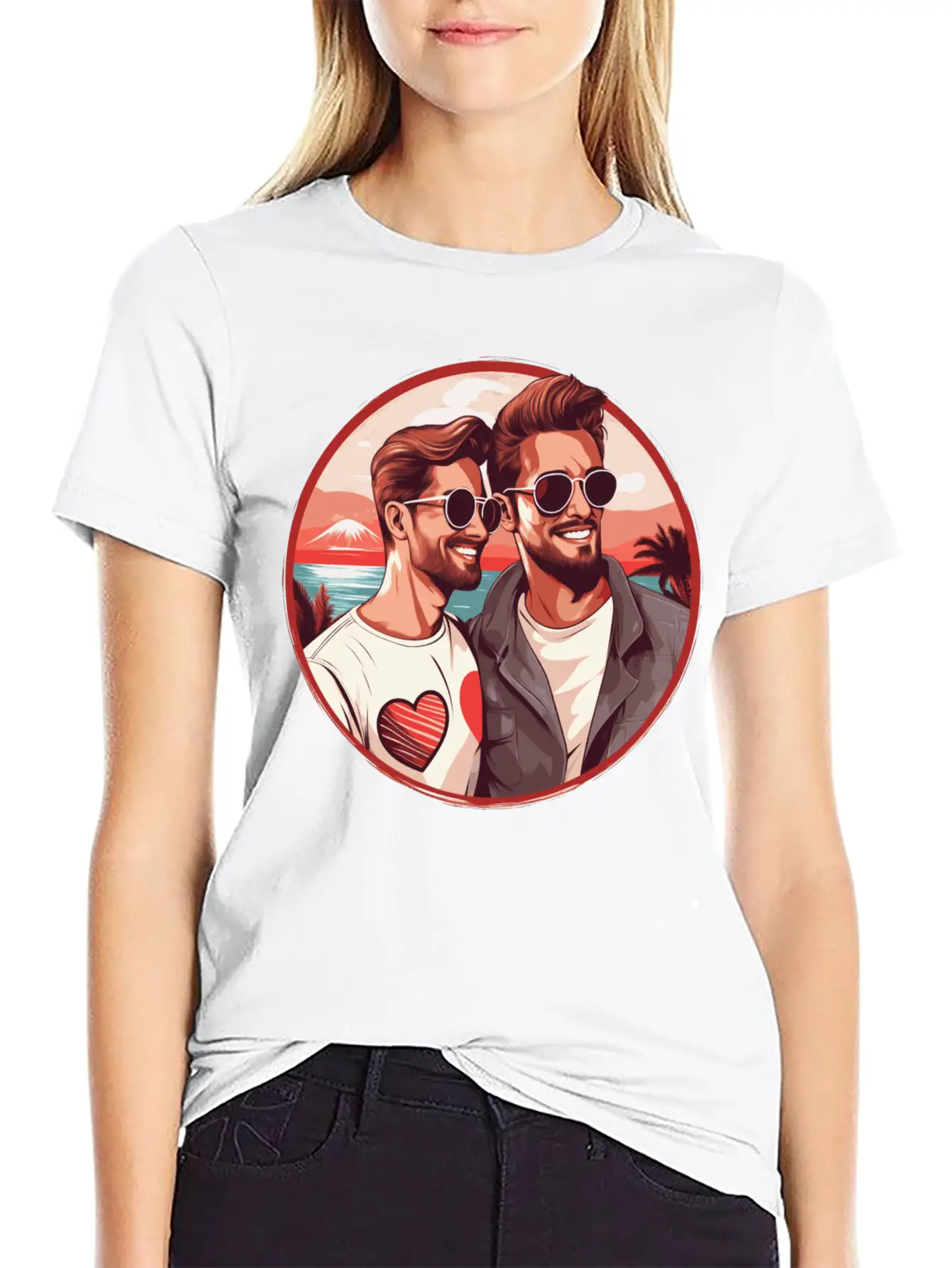 Stylish LGBT Gay Valentines Outfit Idea For Gays Essential Cotton Tee For Daily Outfits ¨C Unisex Style