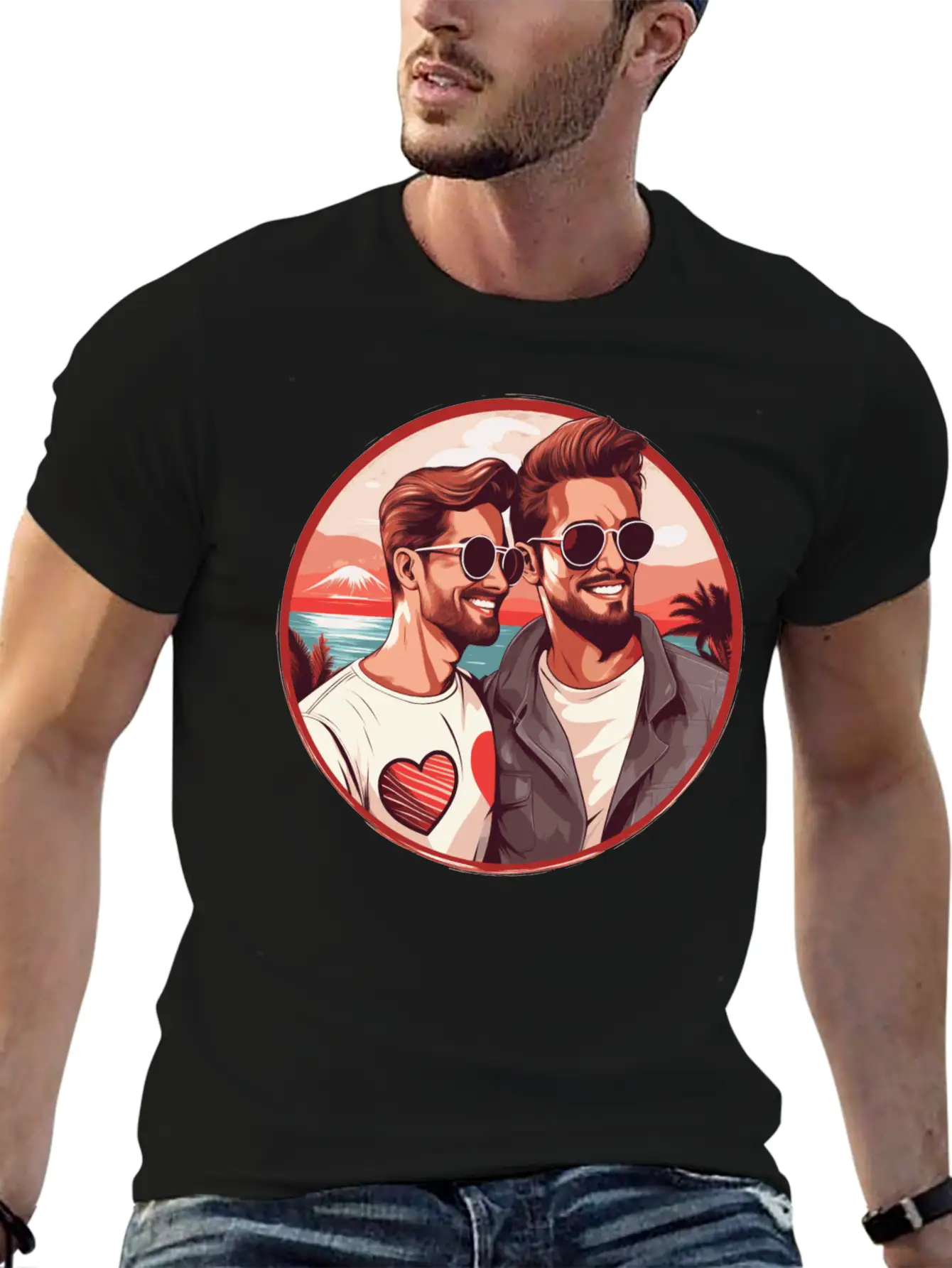 Stylish LGBT Gay Valentines Outfit Idea For Gays Essential Cotton Tee For Daily Outfits ¨C Unisex Style