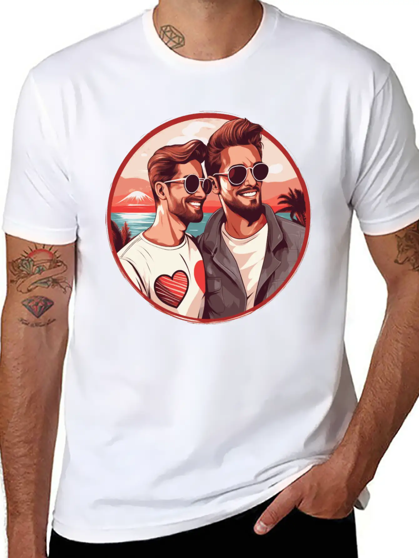 Stylish LGBT Gay Valentines Outfit Idea For Gays Essential Cotton Tee For Daily Outfits ¨C Unisex Style