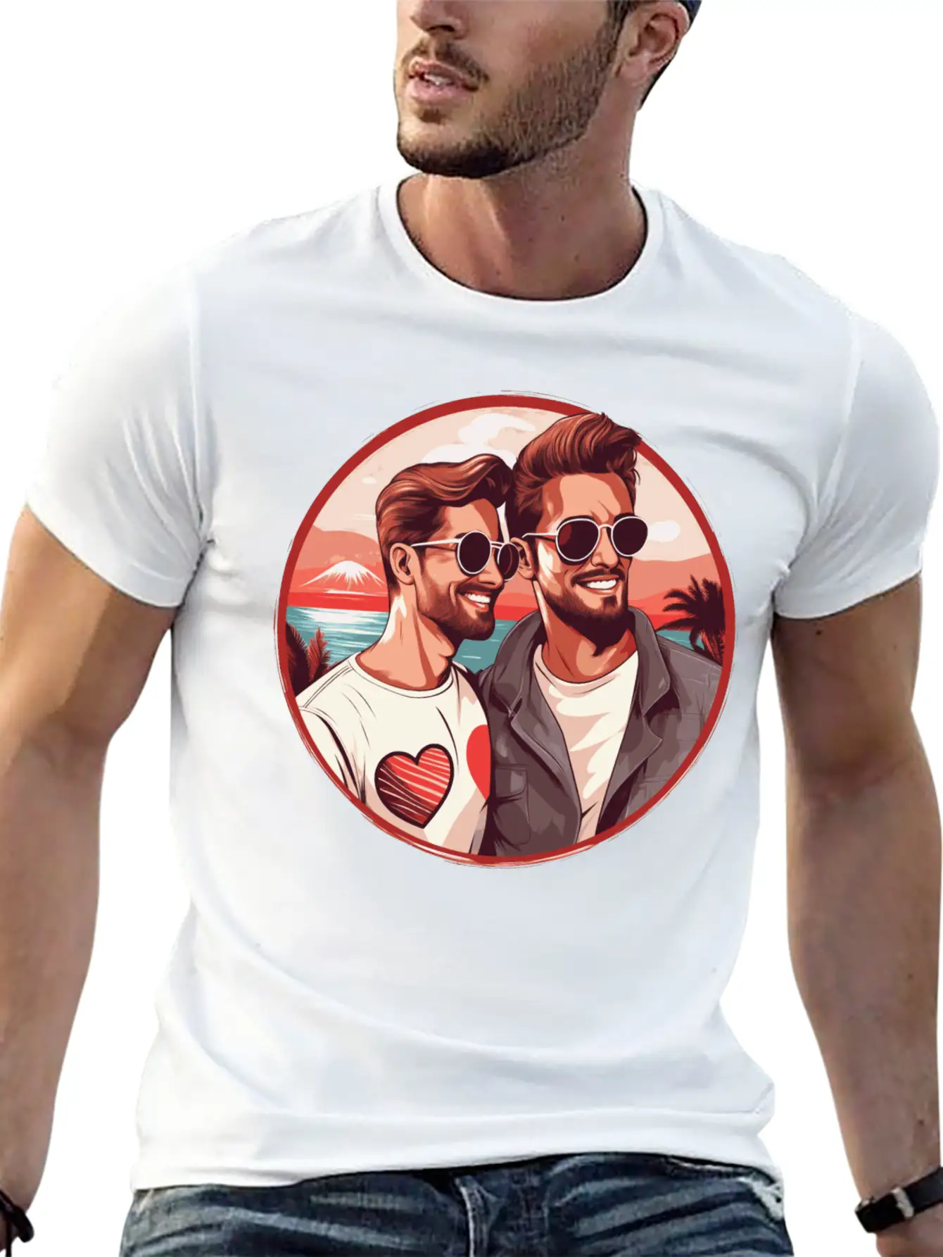 Stylish LGBT Gay Valentines Outfit Idea For Gays Essential Cotton Tee For Daily Outfits ¨C Unisex Style