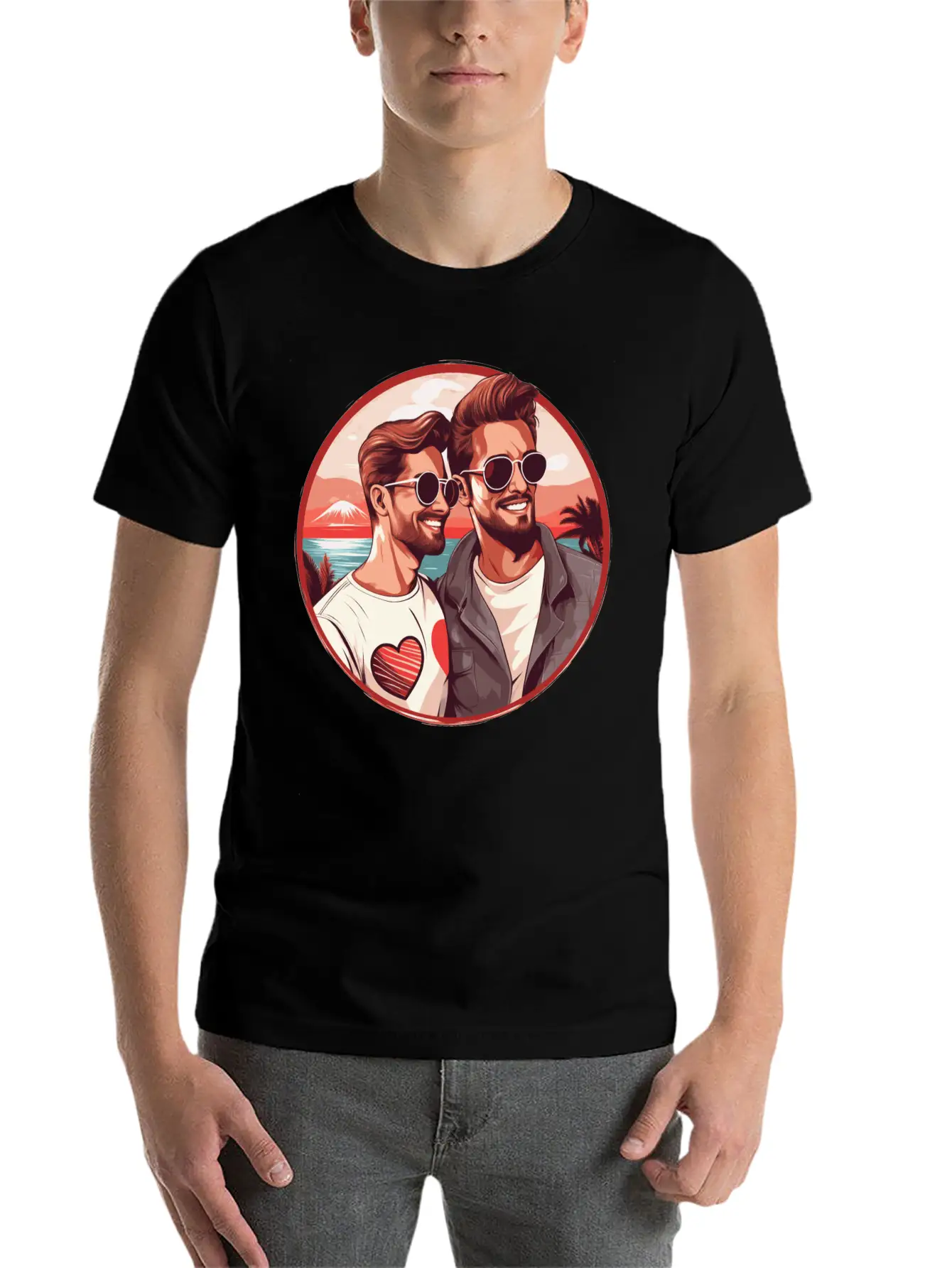 Stylish LGBT Gay Valentines Outfit Idea For Gays Essential Cotton Tee For Daily Outfits ¨C Unisex Style