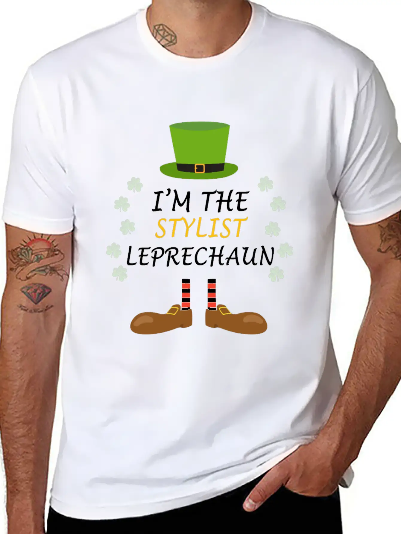Stylist Leprechaun St Patricks Day Outfit Costume Soft Cotton Short Sleeve Tee ¨C Unisex Wardrobe Staple