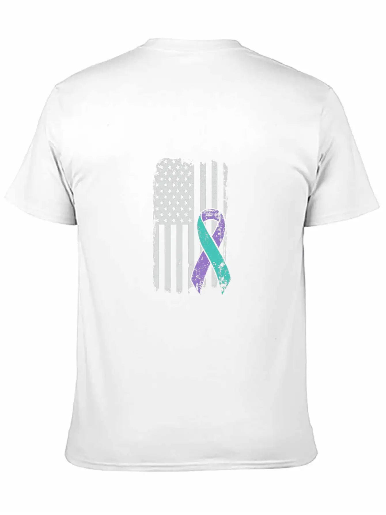 Suicide Prevention Awareness Ribbon - USA American Soft Cotton Short Sleeve Tee ¨C Unisex Wardrobe Staple