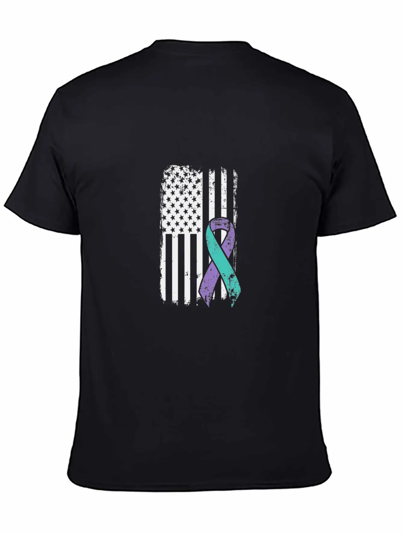 Suicide Prevention Awareness Ribbon - USA American Soft Cotton Short Sleeve Tee ¨C Unisex Wardrobe Staple