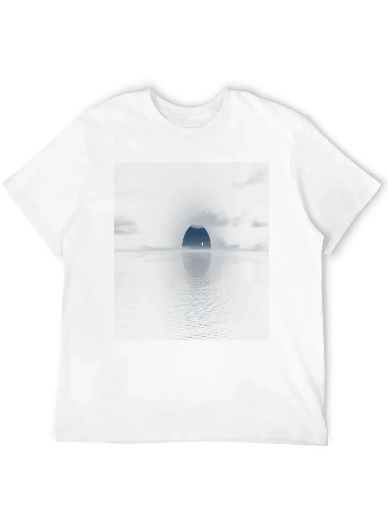 Sun And Moon Behind Boats Basic Graphic T-Shirt ¨C Daily Comfort In Soft Cotton