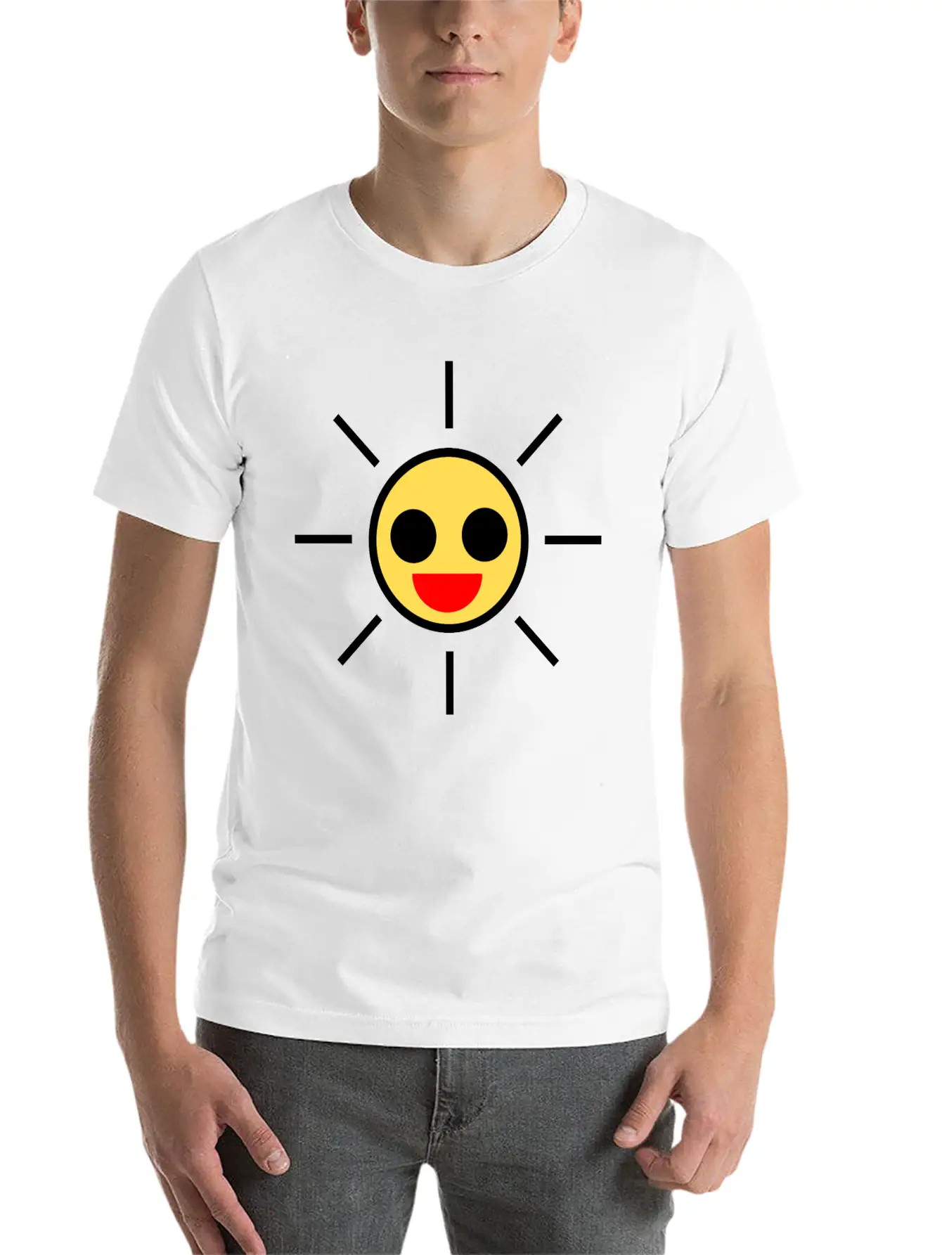SUN Yellow Basic Graphic T-Shirt ¨C Daily Comfort In Soft Cotton