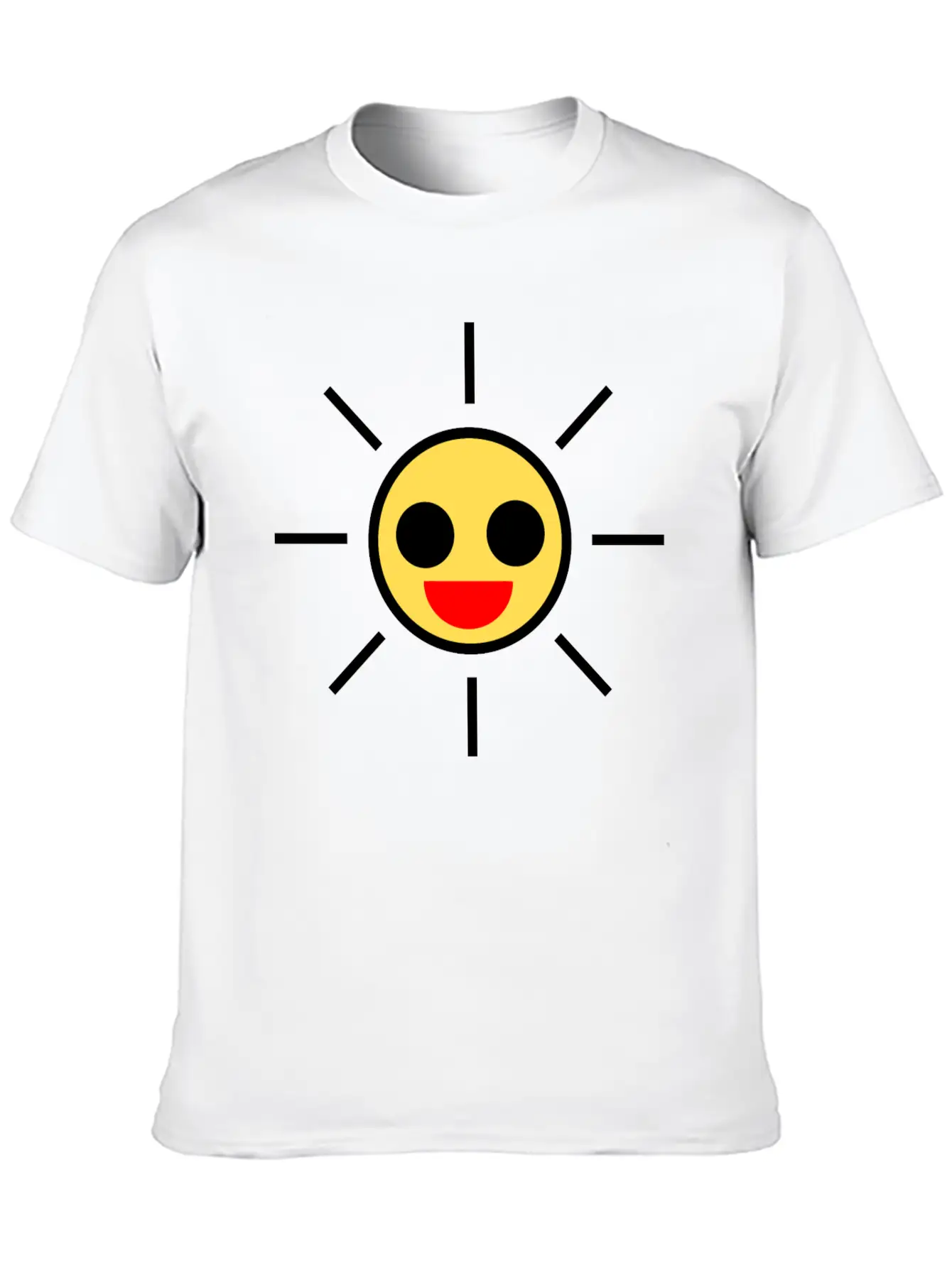 SUN Yellow Basic Graphic T-Shirt ¨C Daily Comfort In Soft Cotton