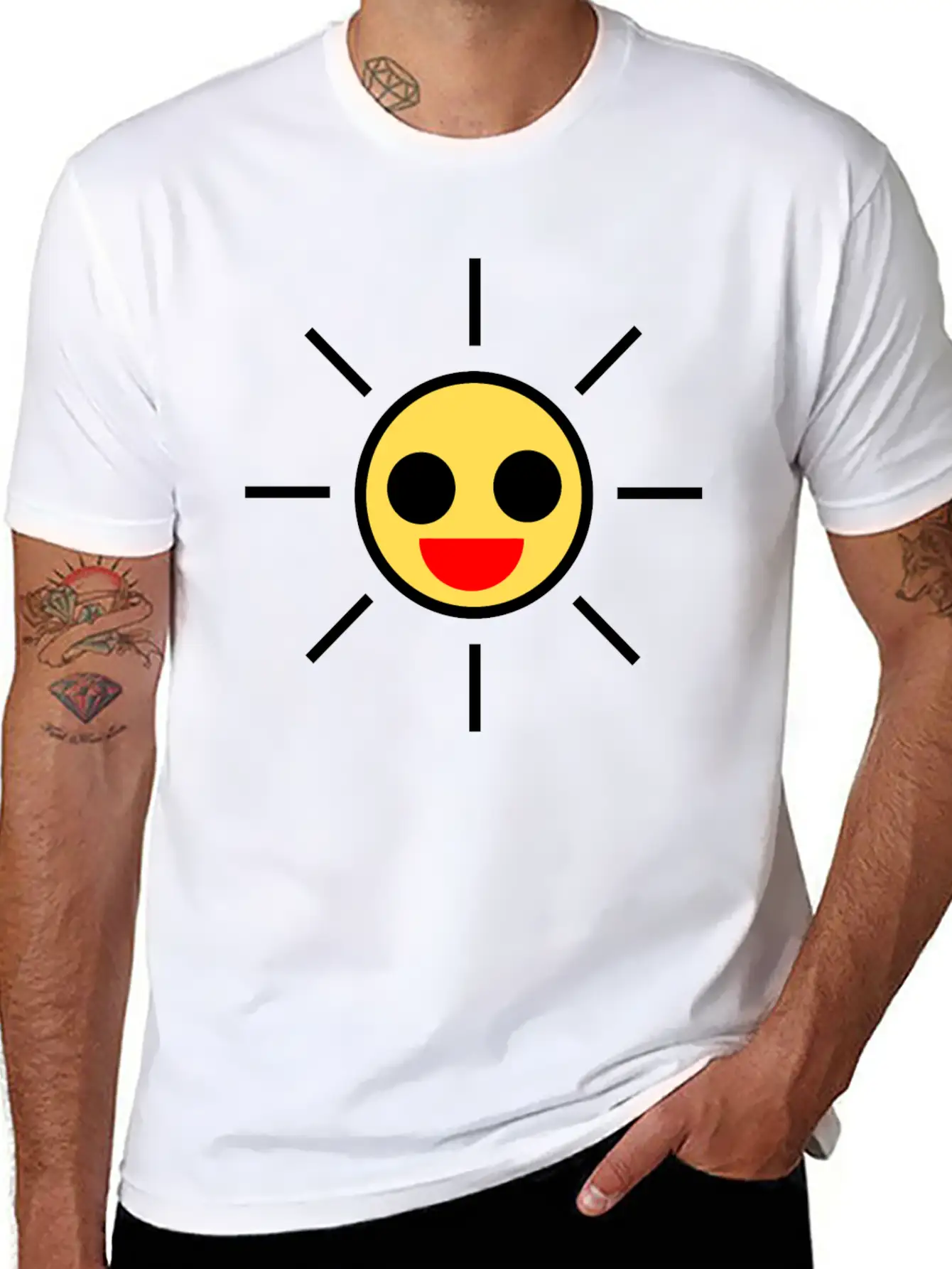 SUN Yellow Basic Graphic T-Shirt ¨C Daily Comfort In Soft Cotton