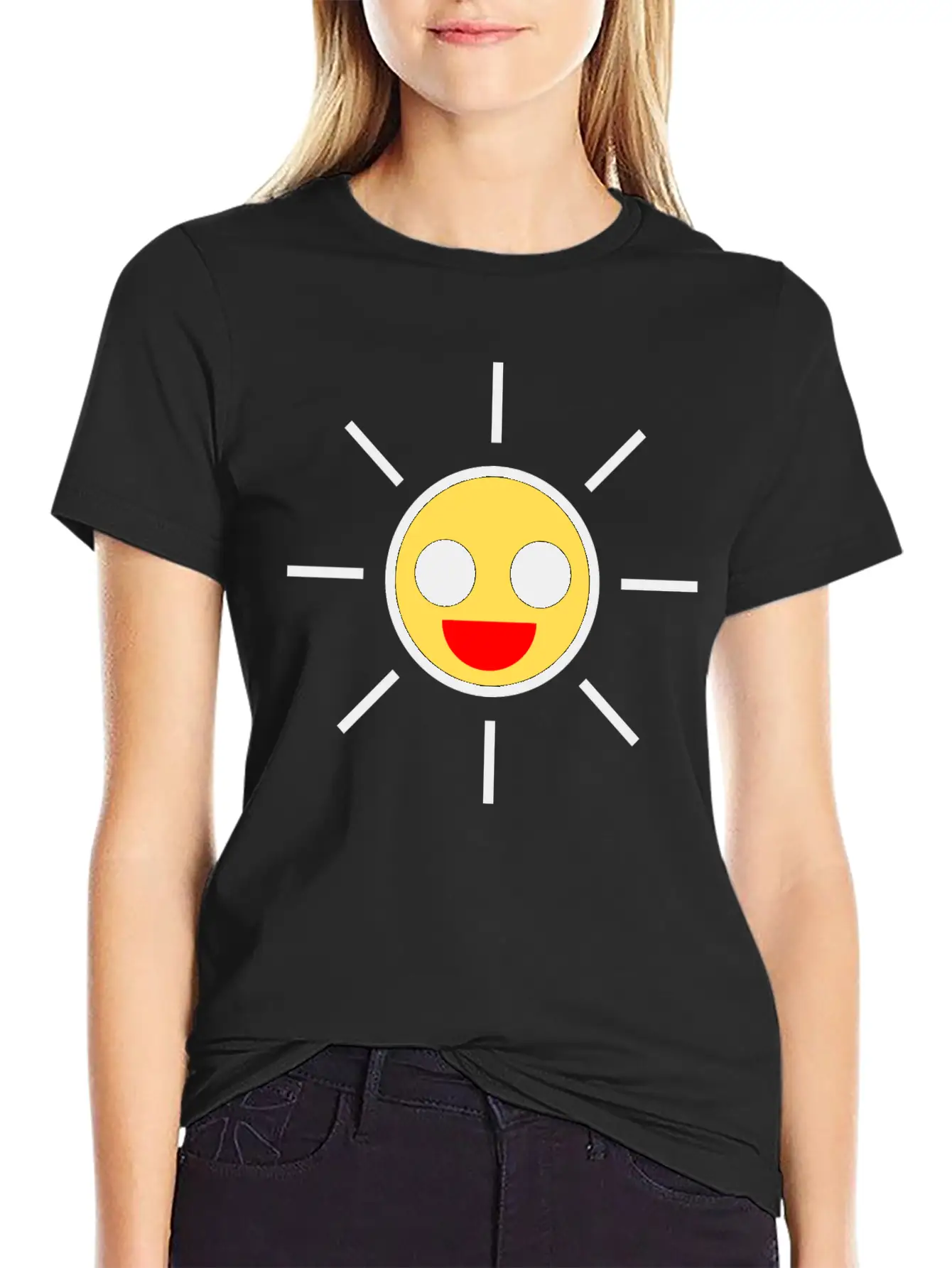 SUN Yellow Basic Graphic T-Shirt ¨C Daily Comfort In Soft Cotton
